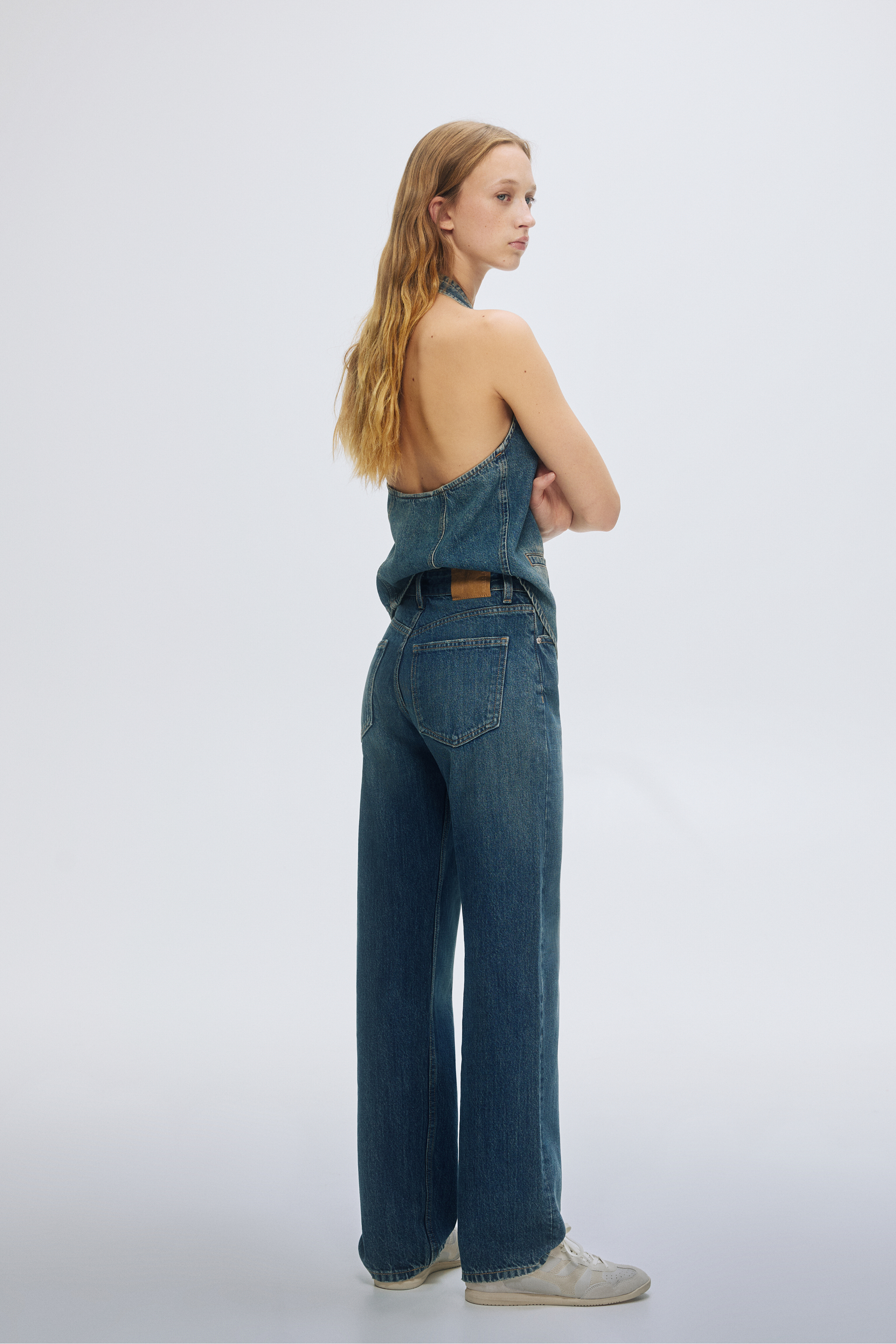 Jean droit taille moyenne