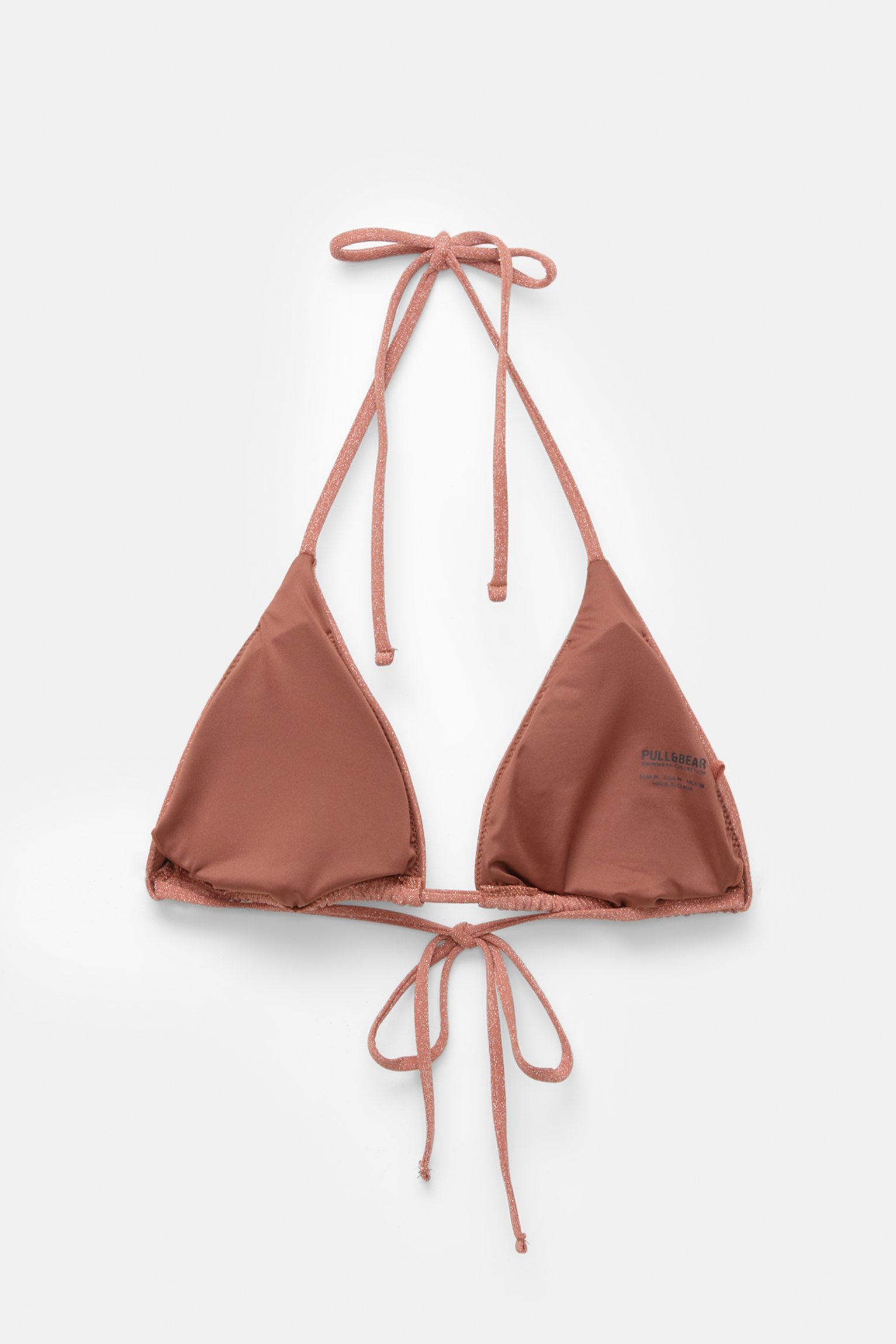 Триъгълно горнище на бански с брокат