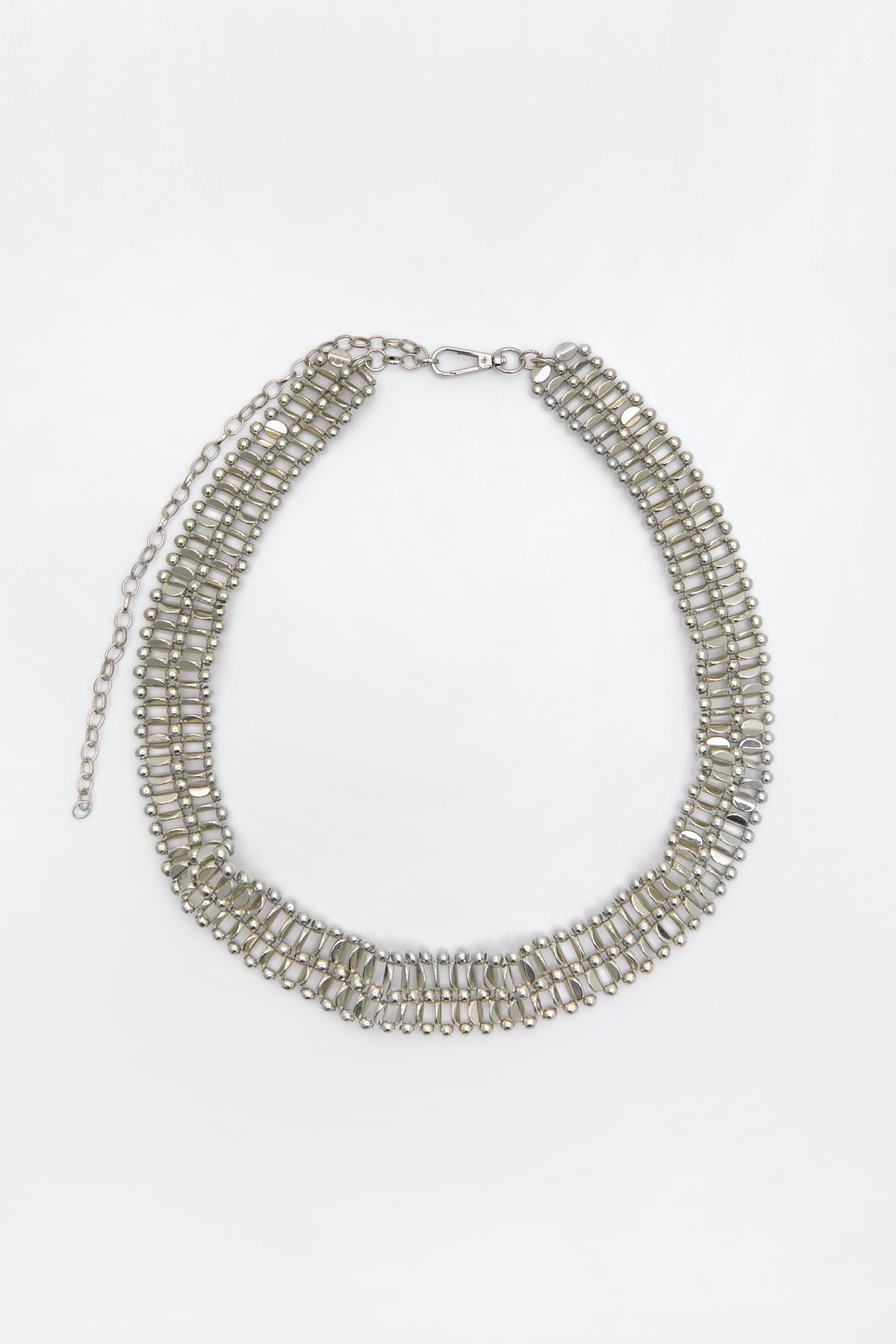 Cinturón cuentas plateado