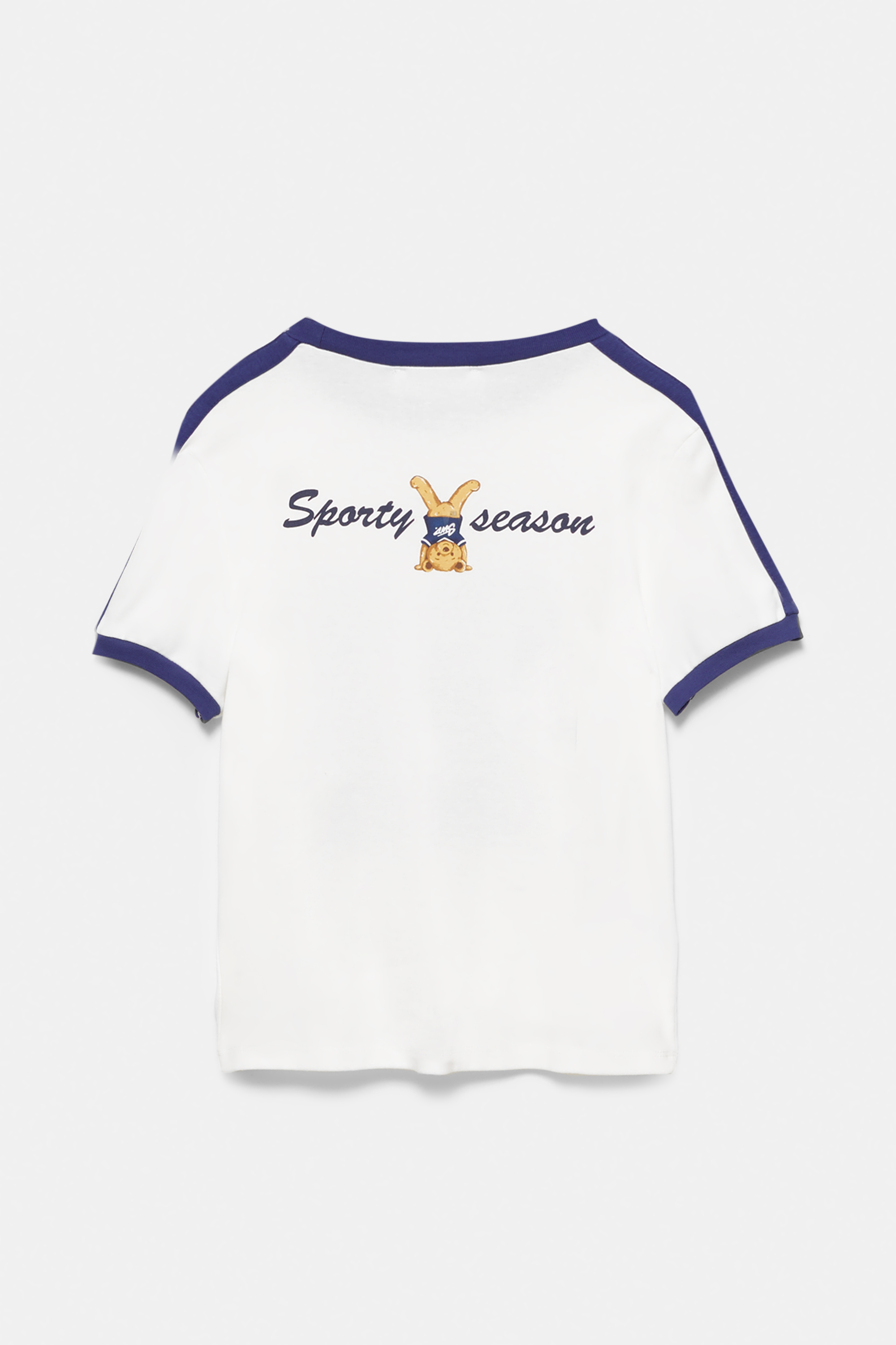 Kaus rib gambar cetak beruang