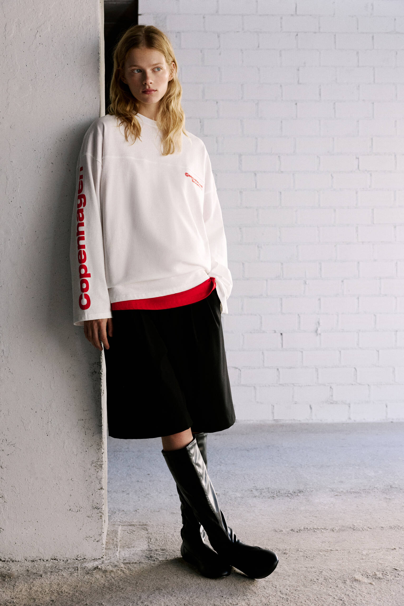 T-shirt met lange mouwen en Copenhagen-graphic