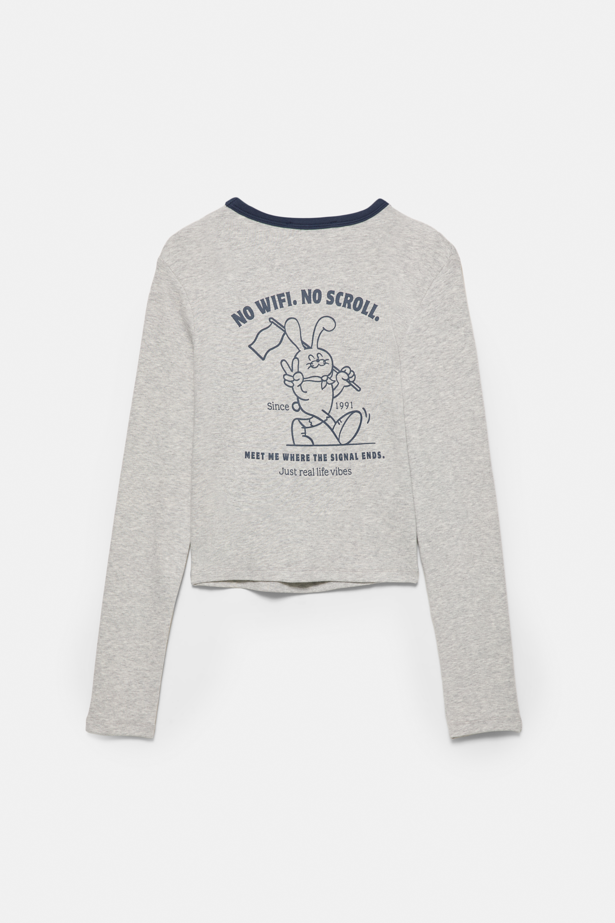 T-shirt graphique lapin bord-côte