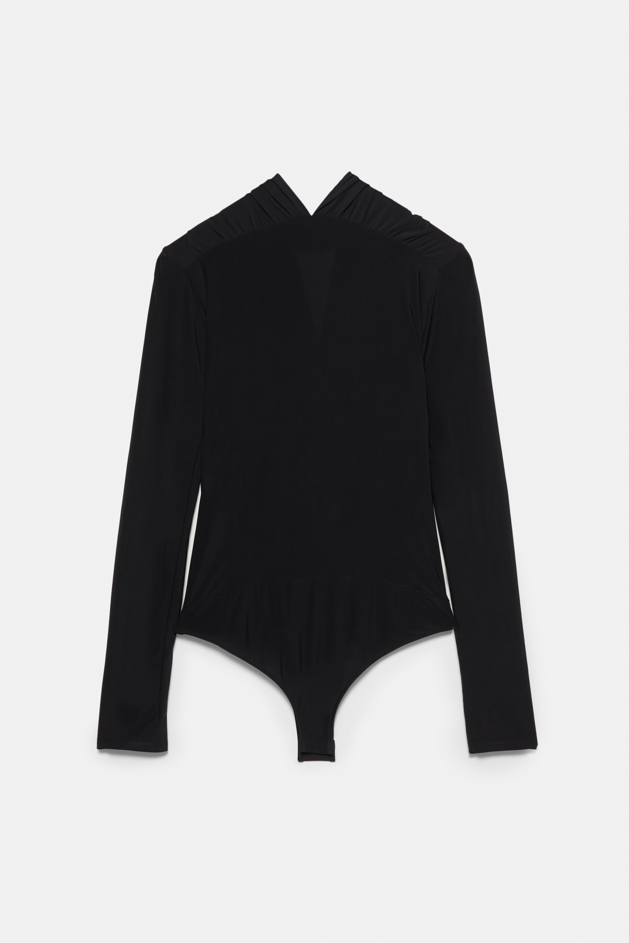 Long sleeve surplice neckline bodysuit