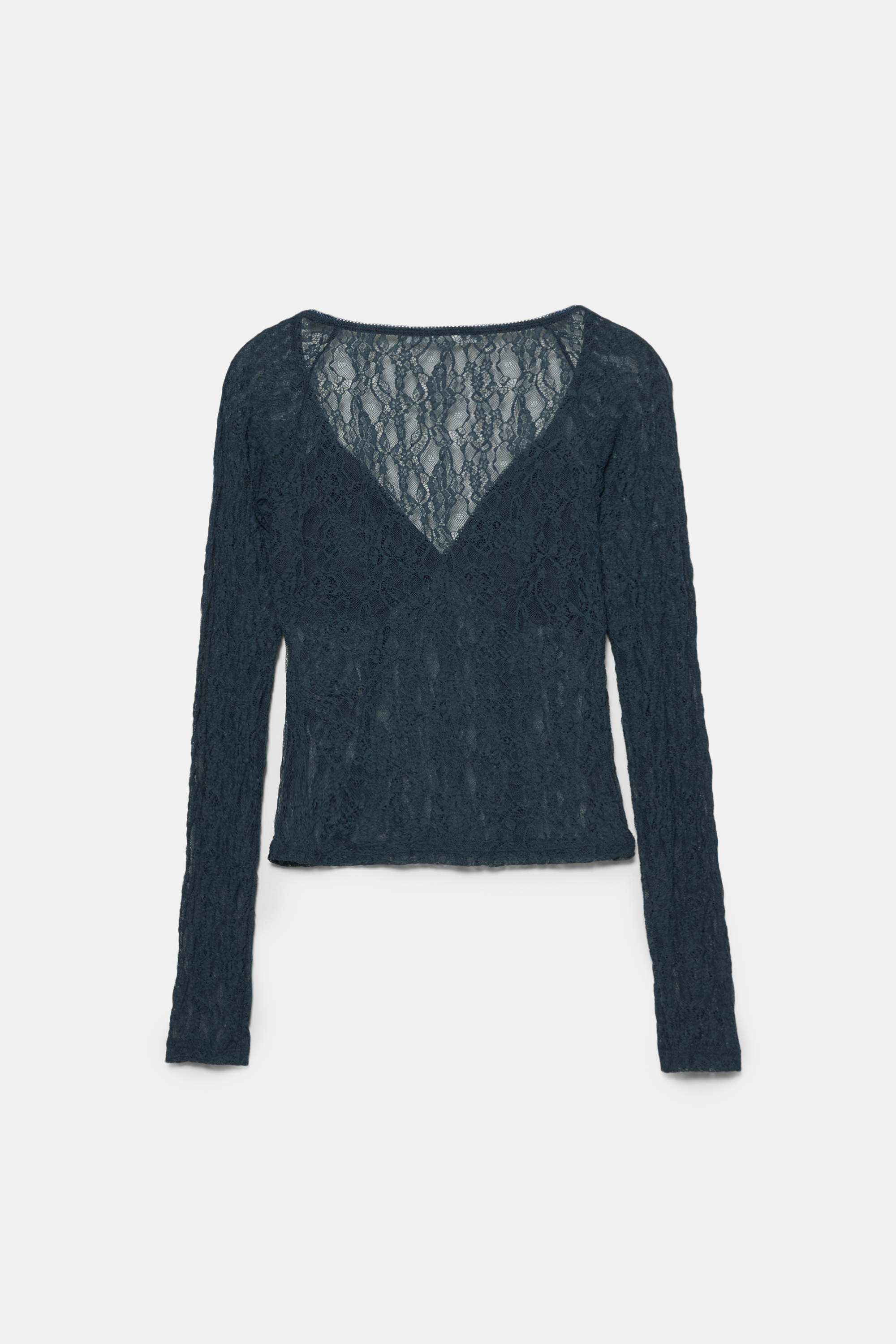 Lace corsetry-inspired top