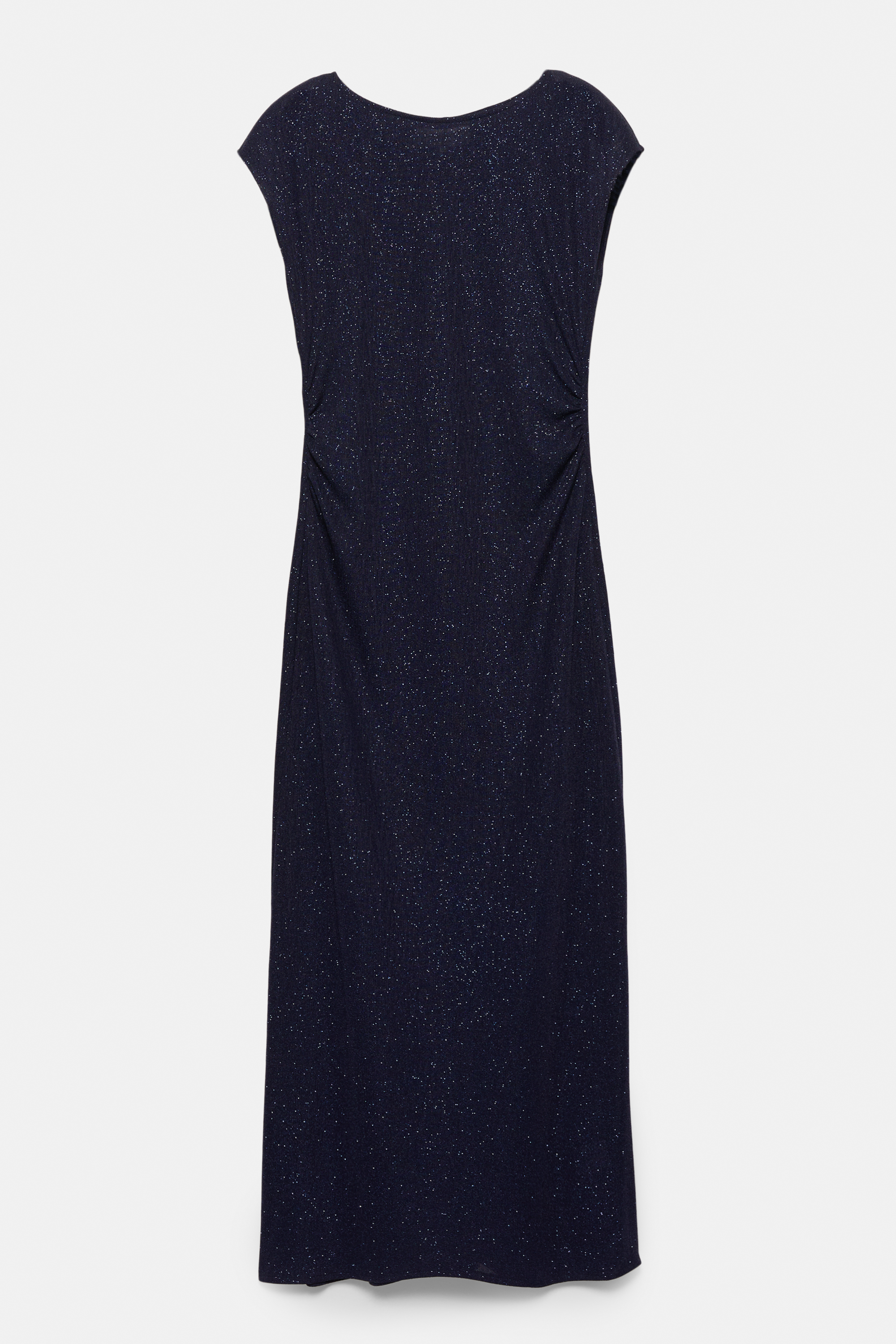 فستان ميدي بأكمام قصيرة