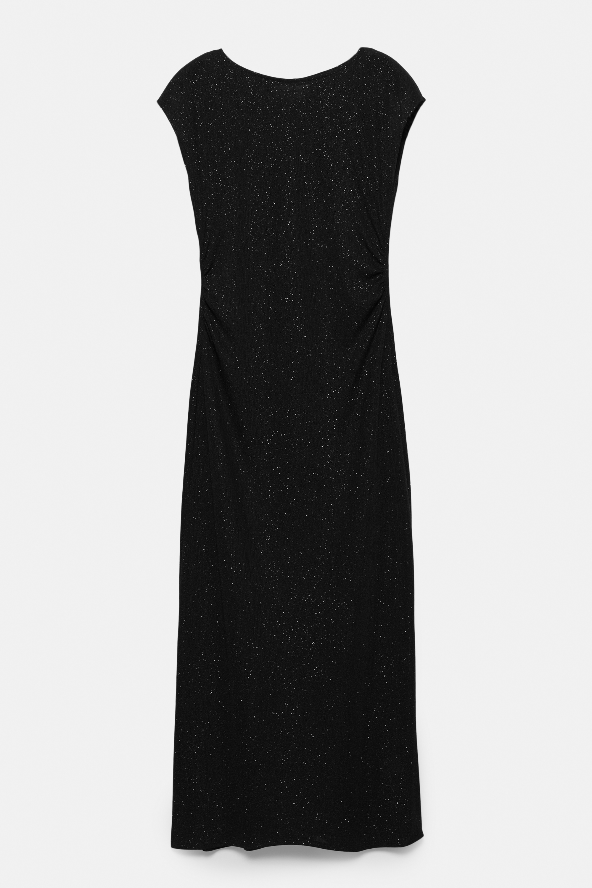 فستان ميدي بأكمام قصيرة