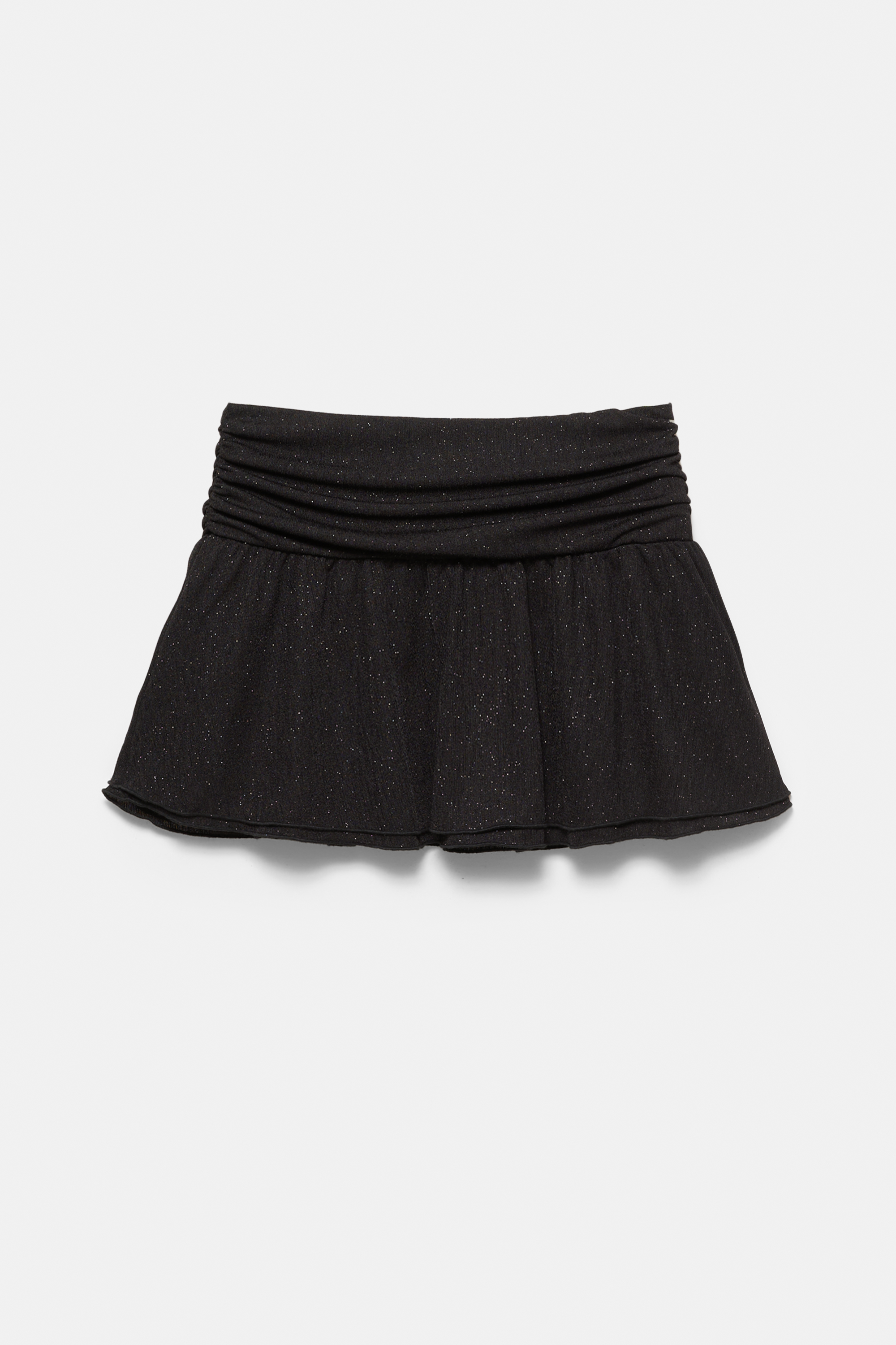 Minifalda volantes drapeado strass