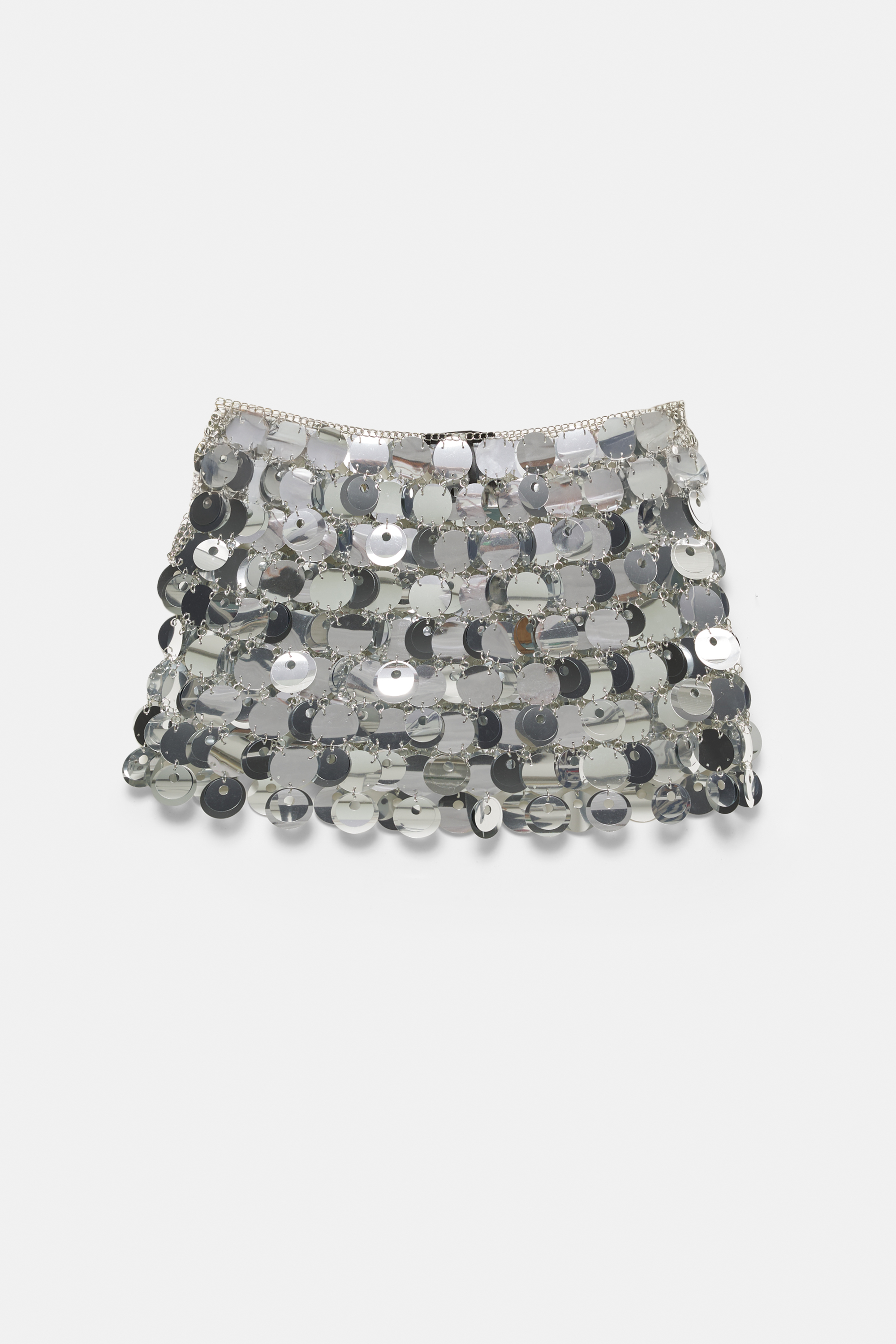Metallic circles mini skirt