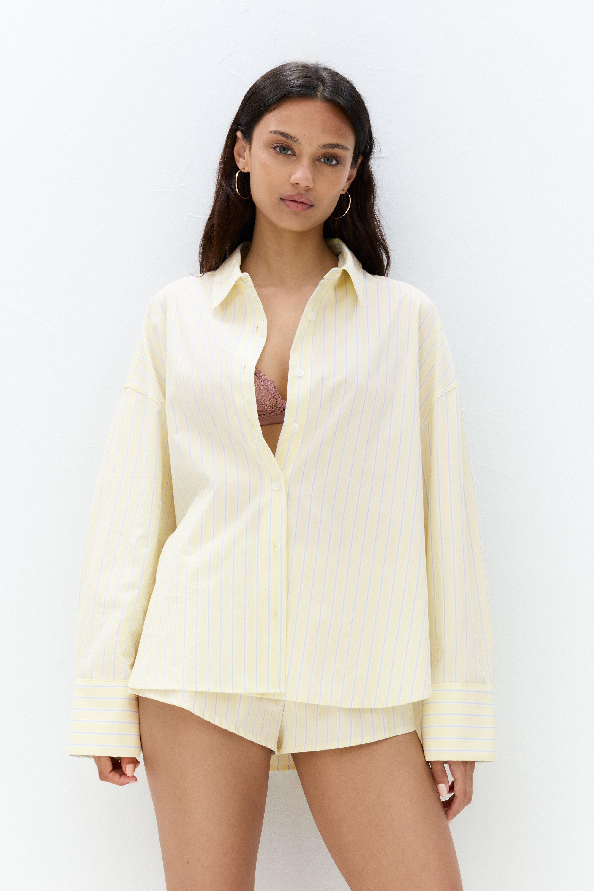 Oversized striped shirt