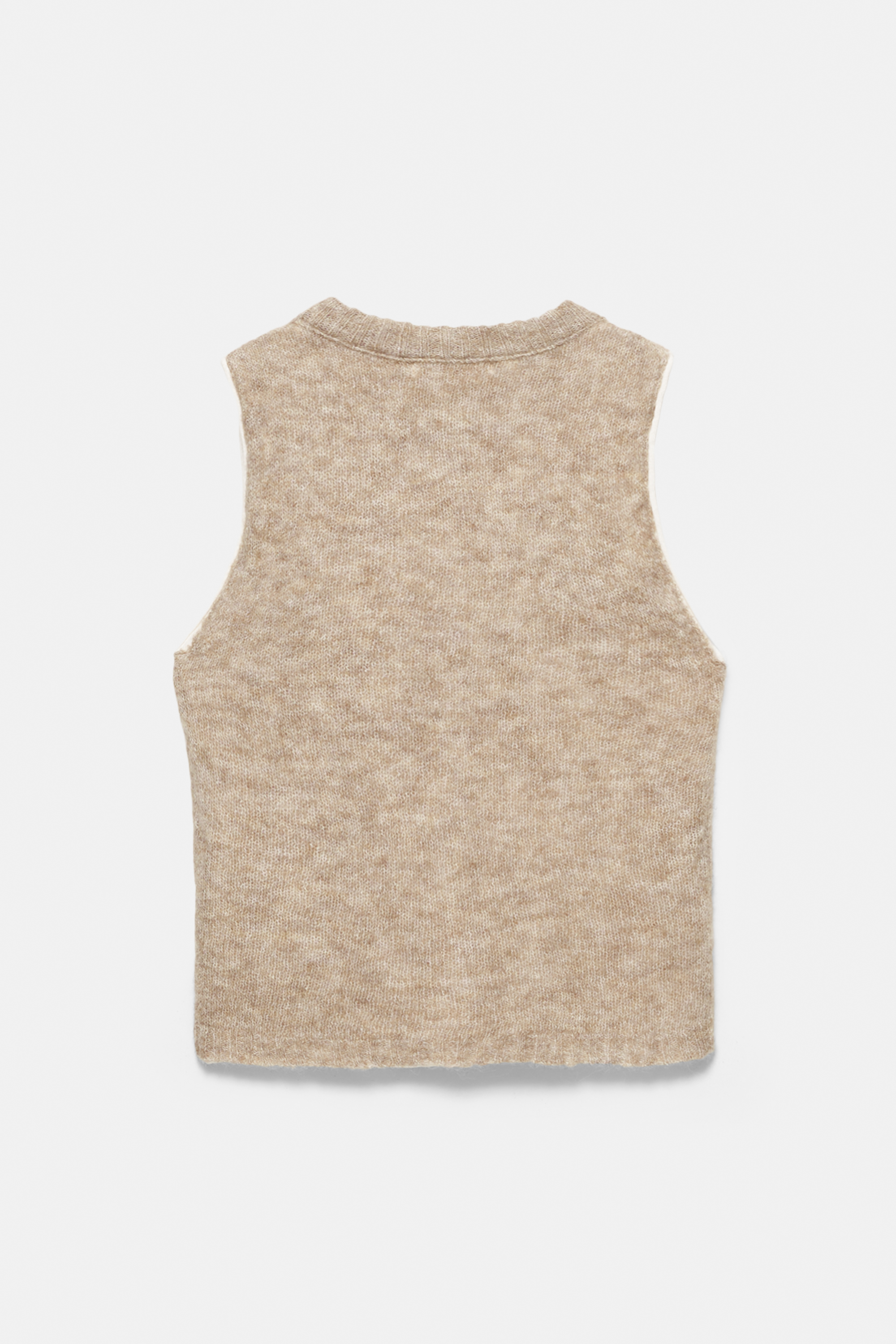 Knitted button-up waistcoat