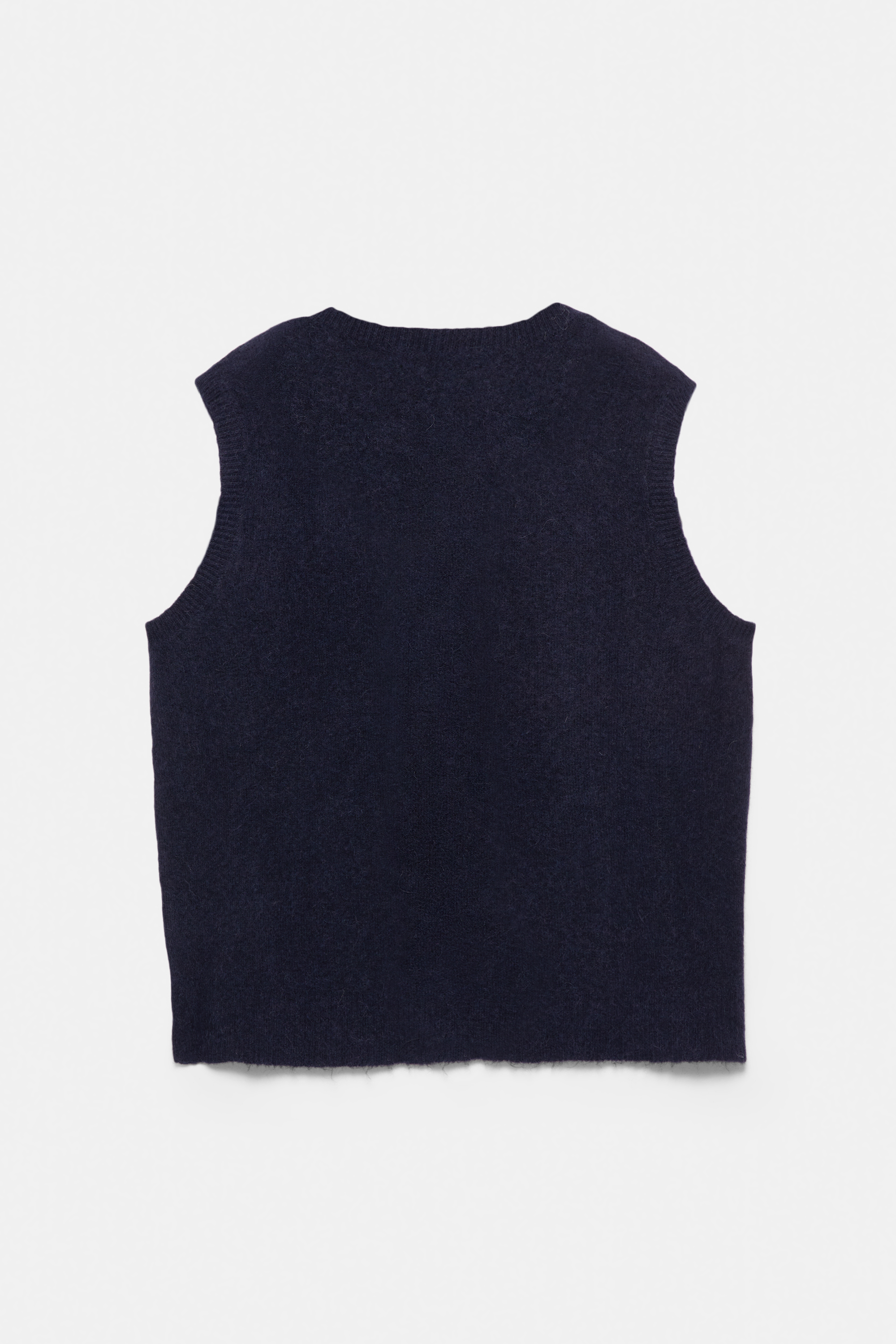 Knit vest with wool and alpaca