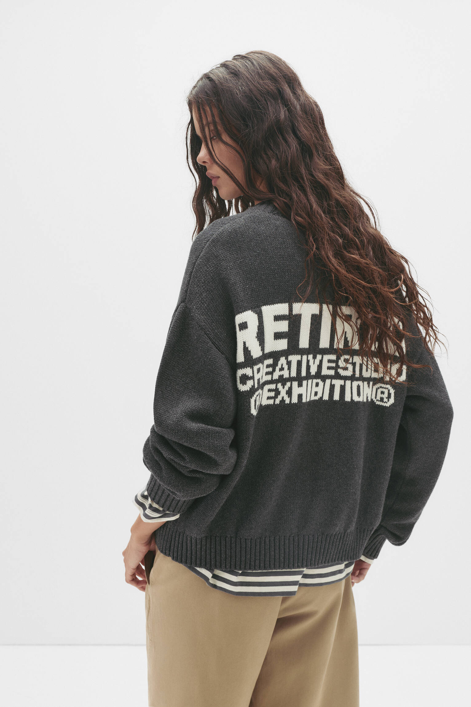 Pull en maille côtelée - pull&bear