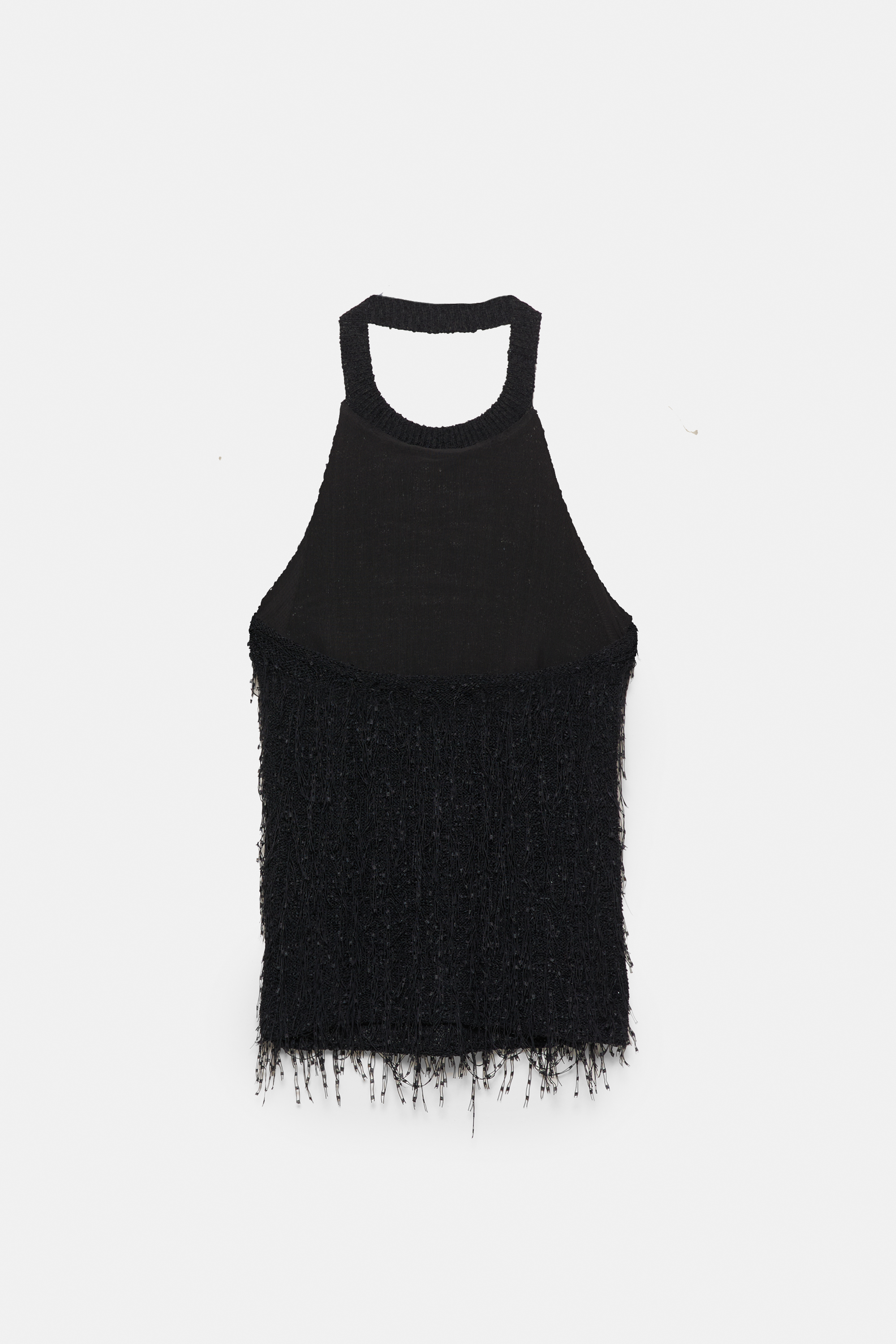 Fringed halter top
