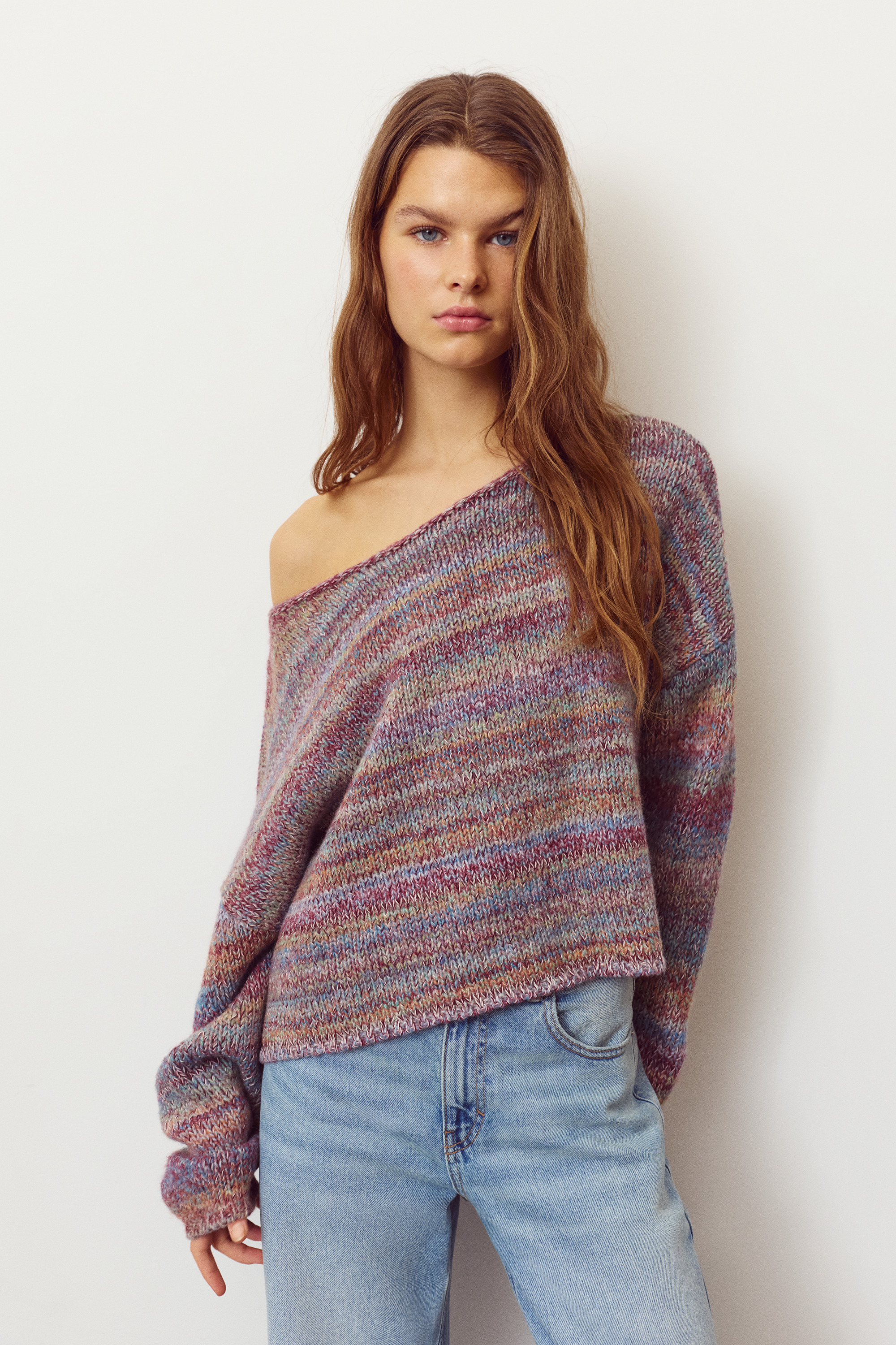 Sweter oversize space dye