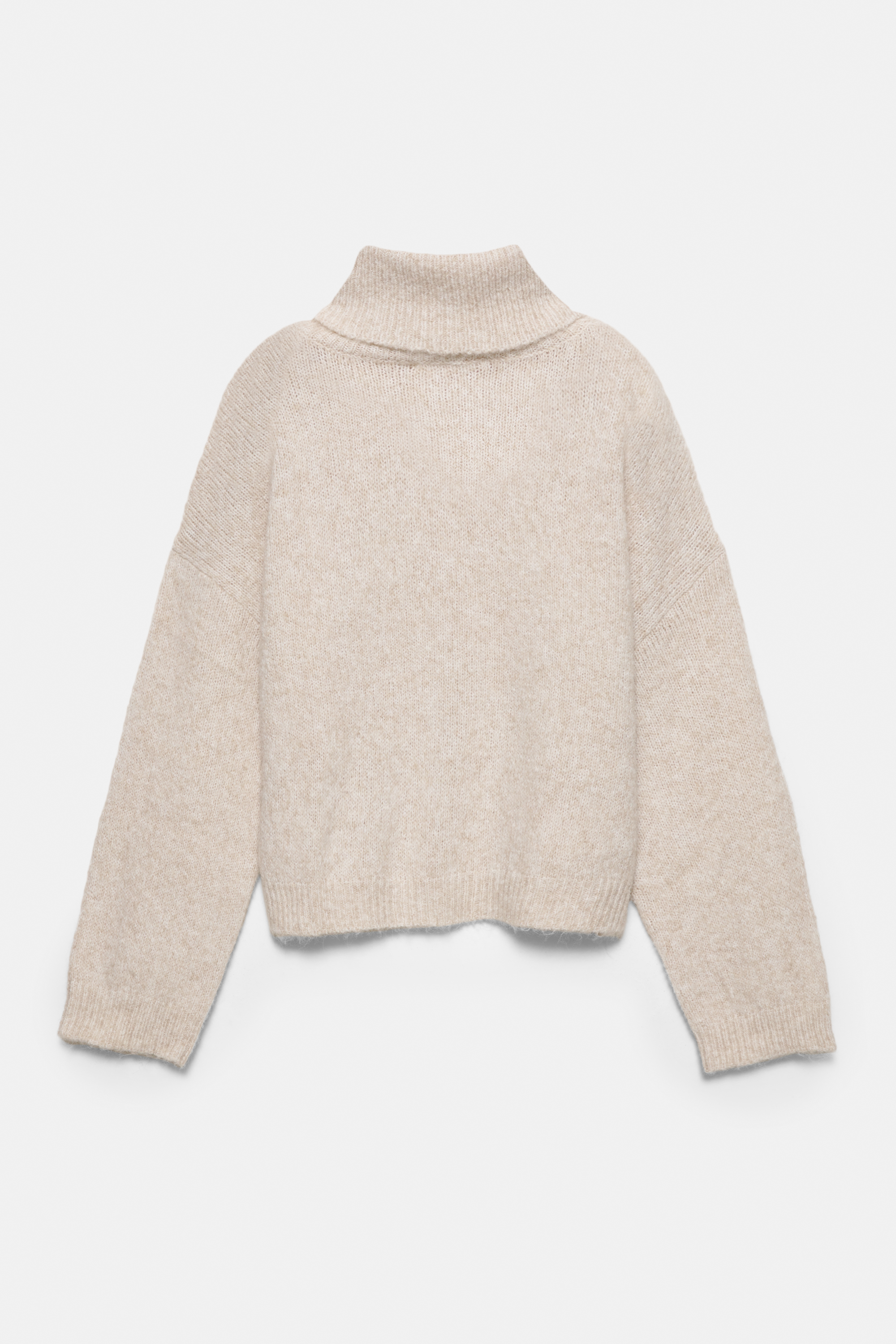 Camisola gola alta de malha torçal