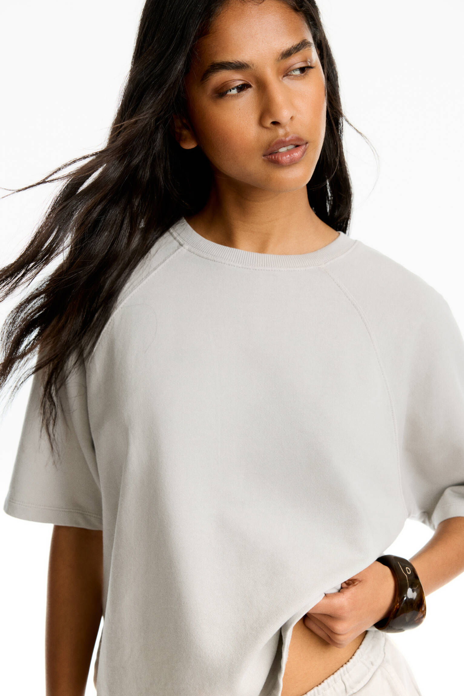 Raglan short sleeve sweatshirt - pull&bear