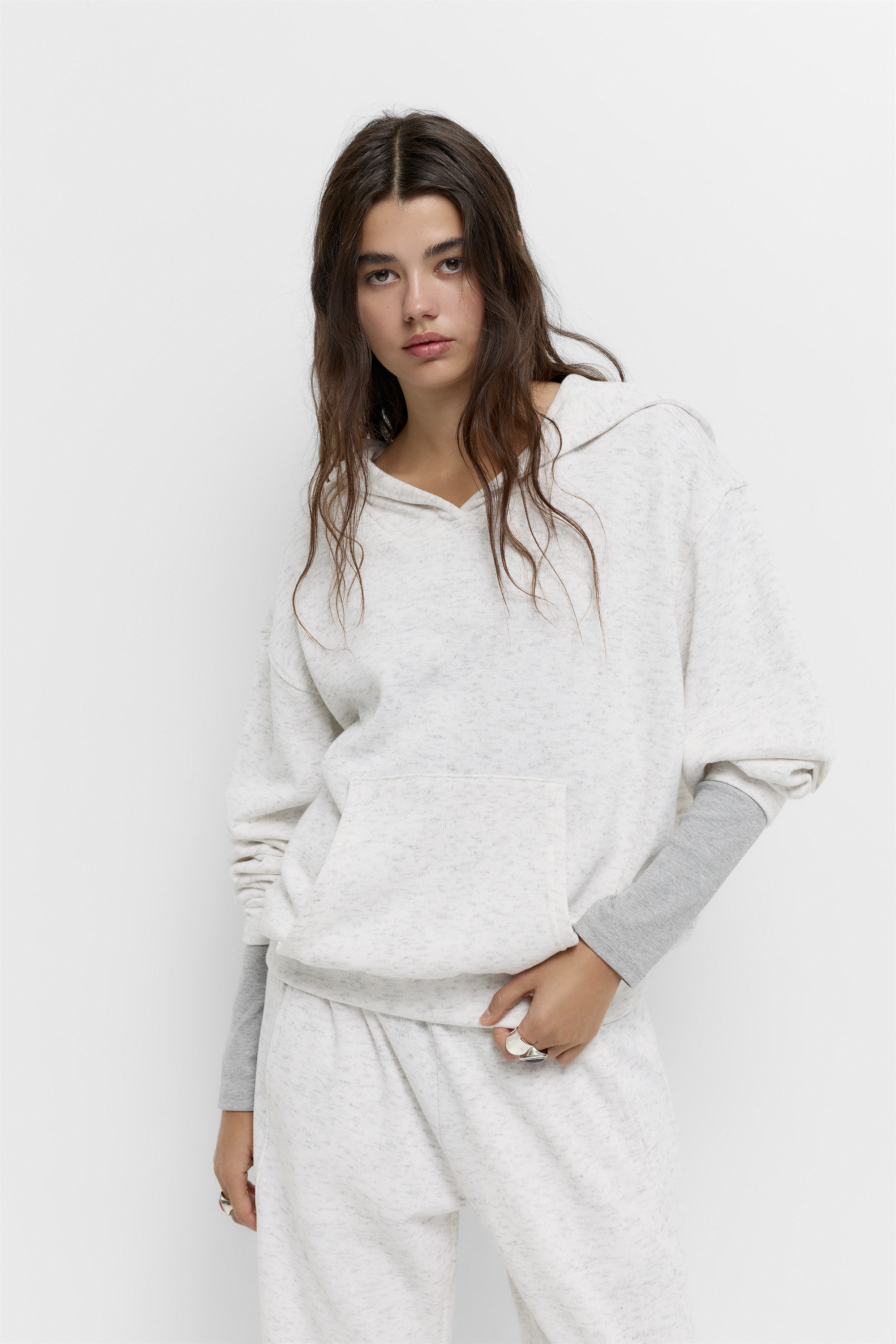 Felpe con cappuccio da donna casual con bottoni con scollo a V felpe oversize pullover felpa con cappuccio top con tasche da donna, Giallo, Large