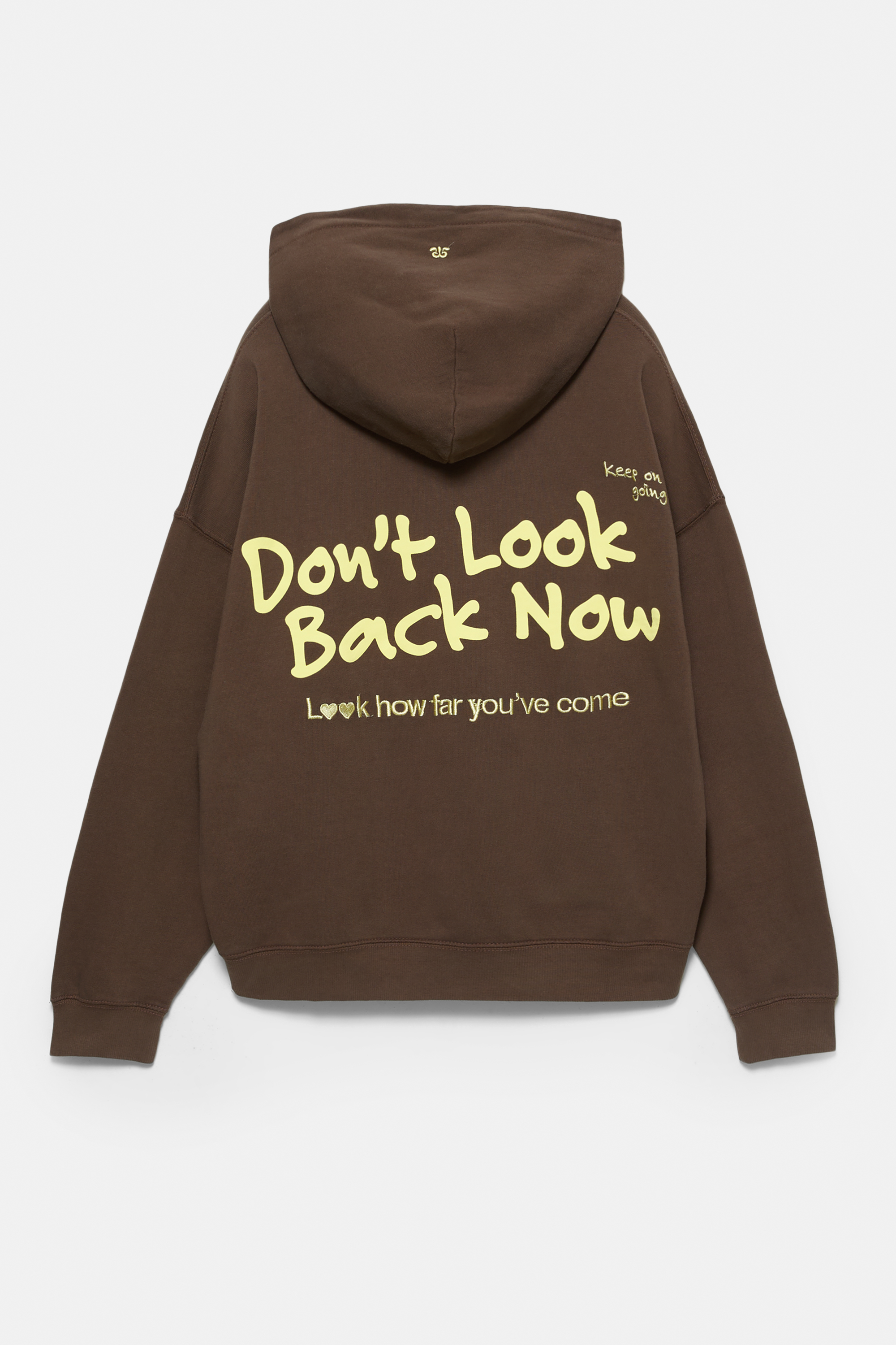 Felpa con cappuccio ricamo cuori