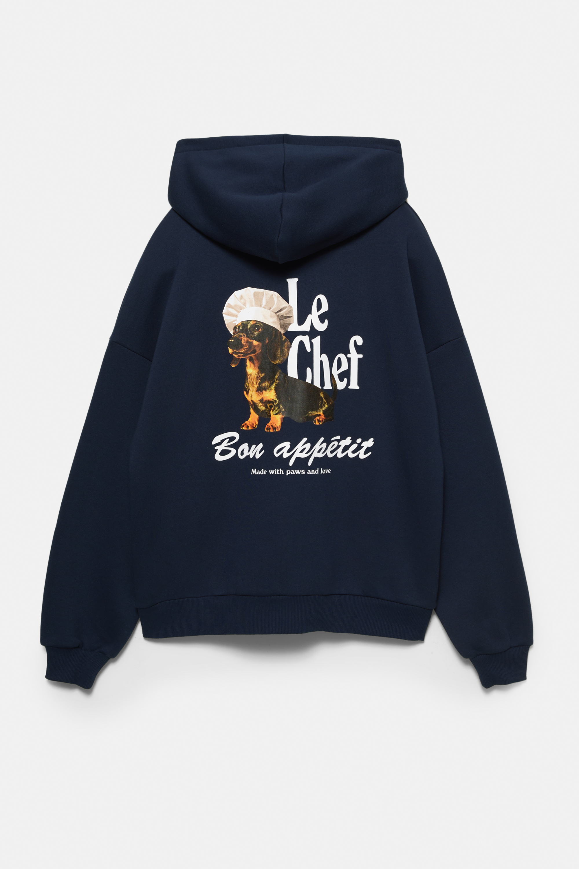 Felpa con cappuccio cane chef