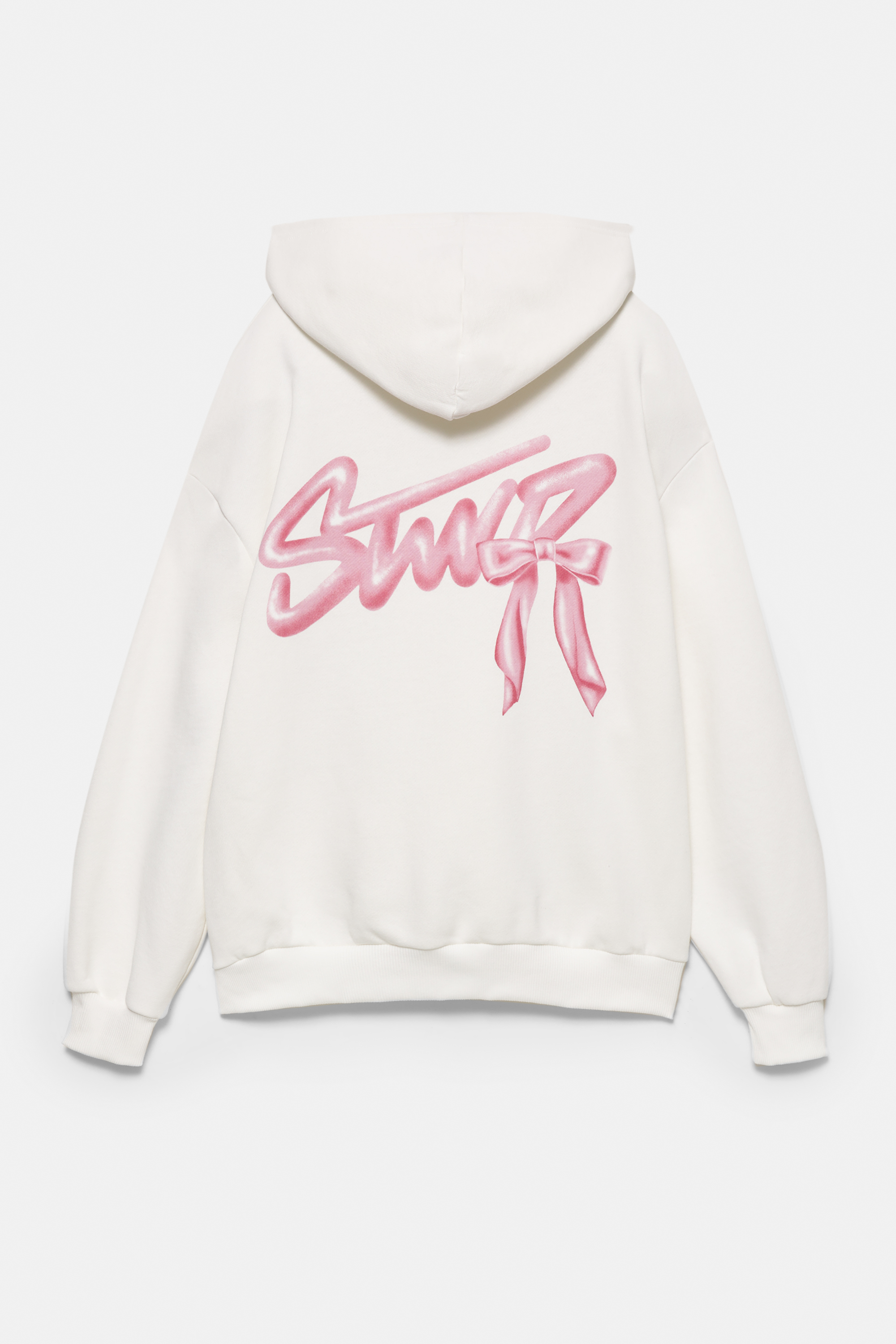 Hoodie with bow graphic