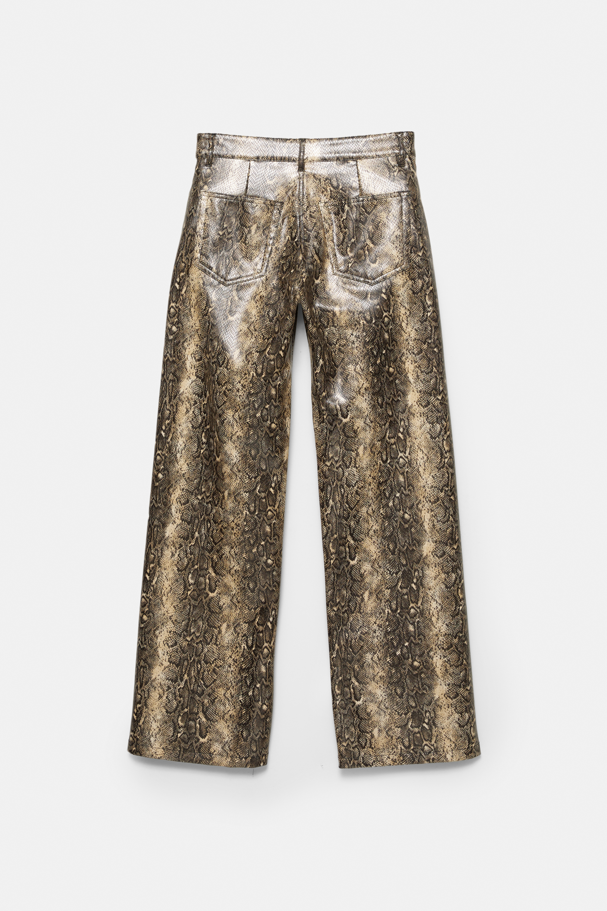 מכנסי Straight fit בהדפס עור נחש