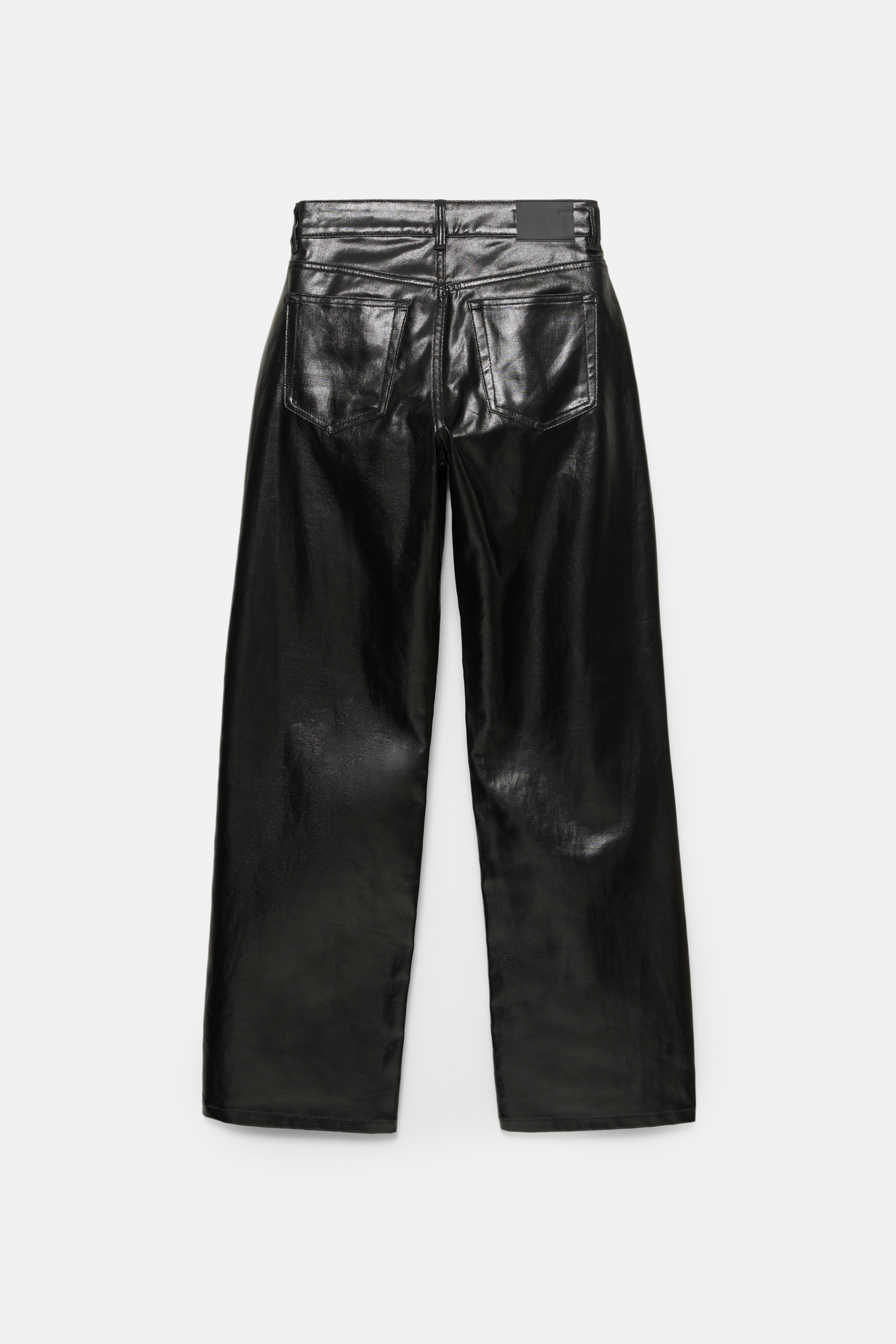 Pantalón recto efecto engomado