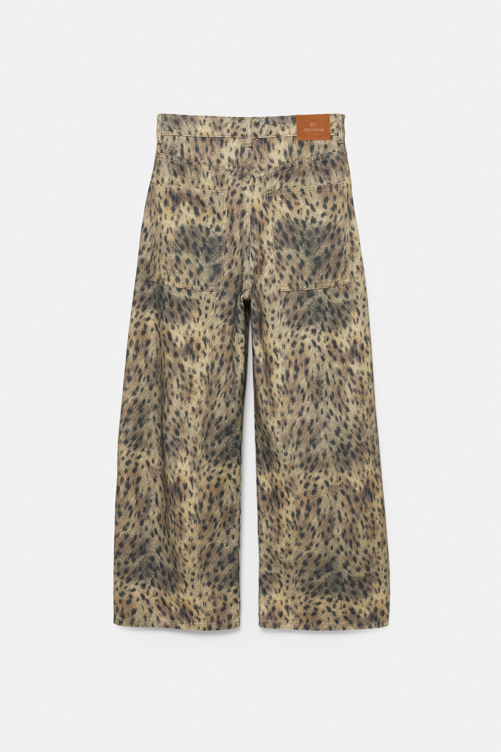 Jeans Puffärmel Leopardenmuster