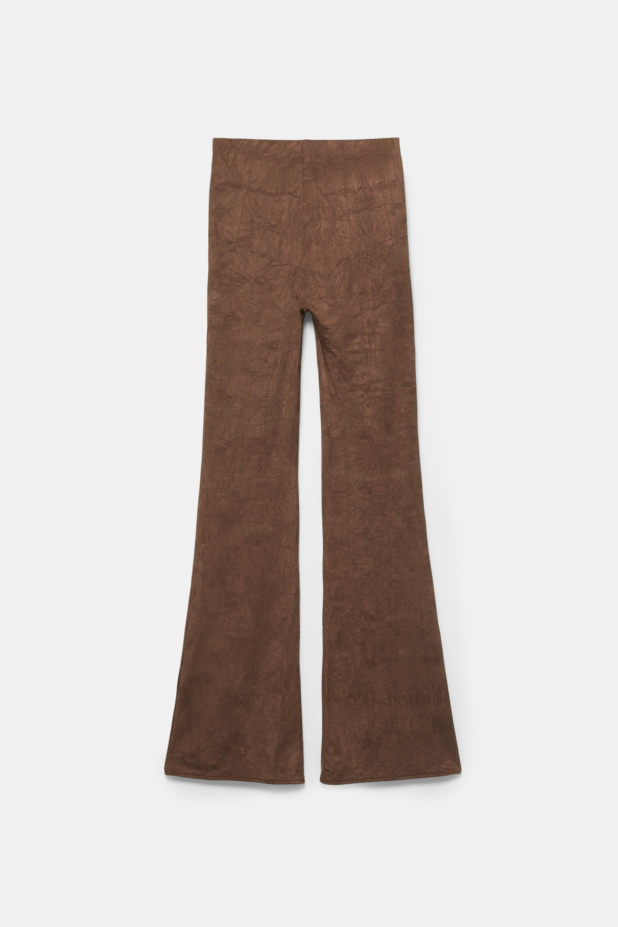 Brown flared trousers