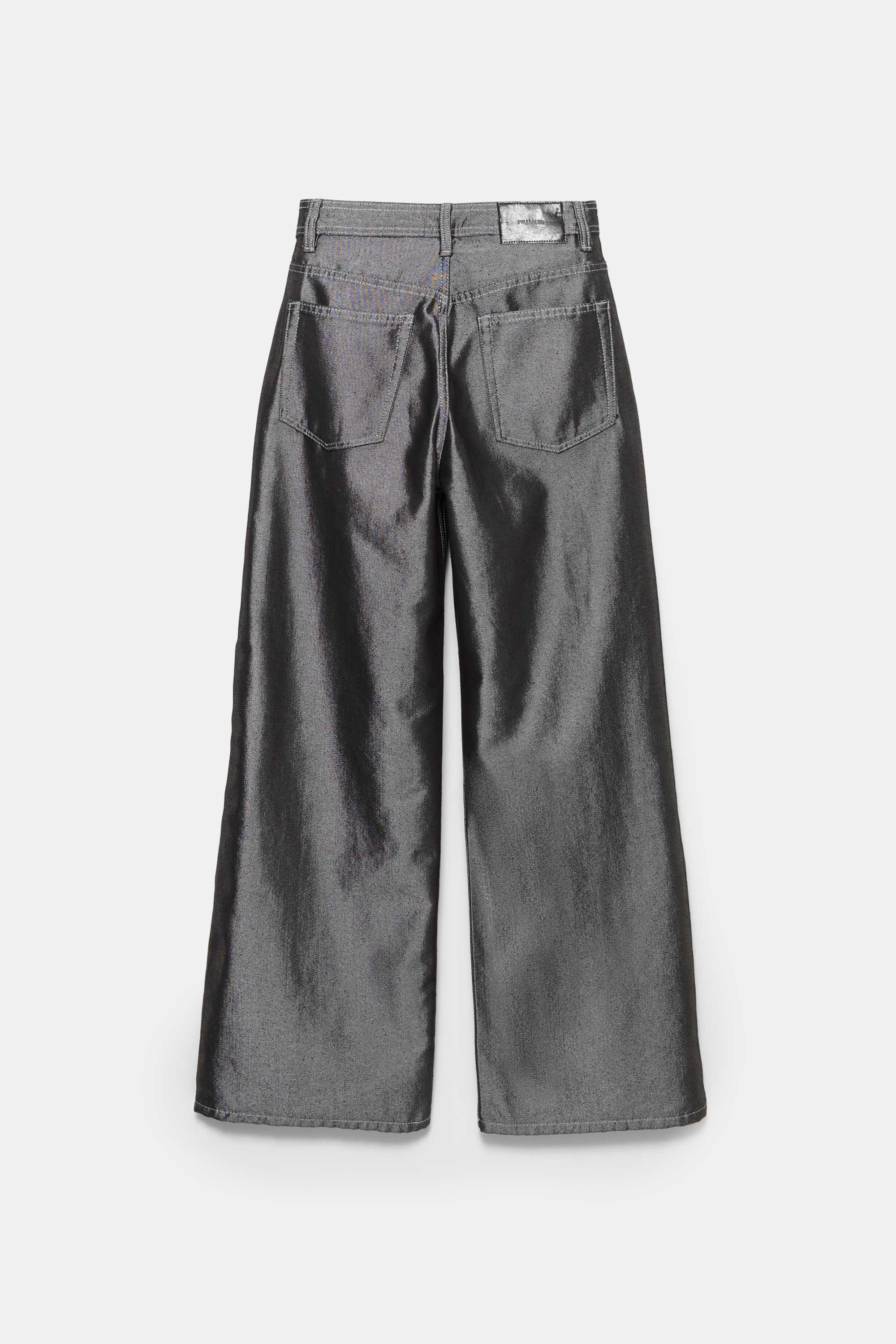 Baggy jeans med sølvfinish