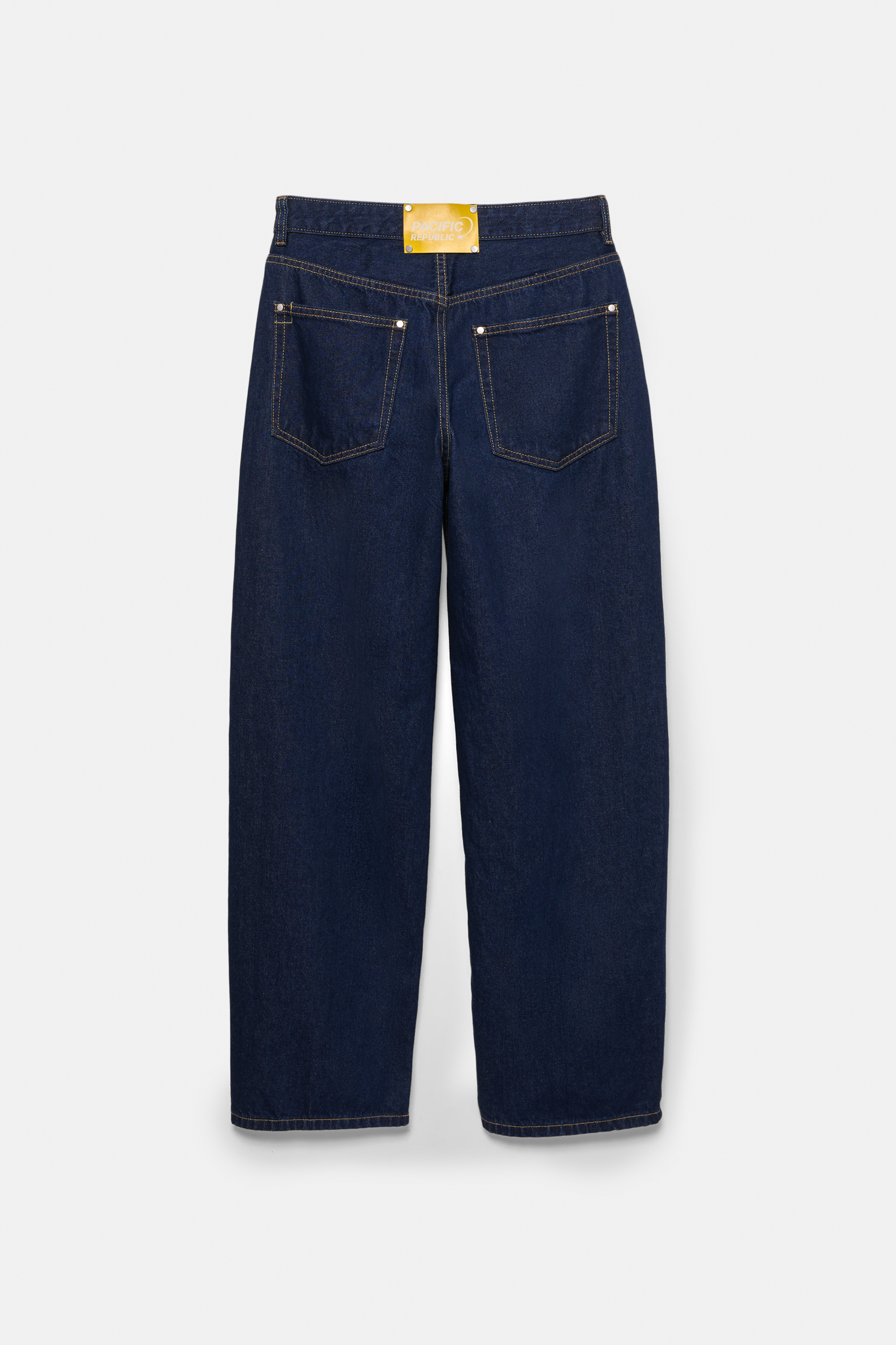 Embroidered wide-leg jeans