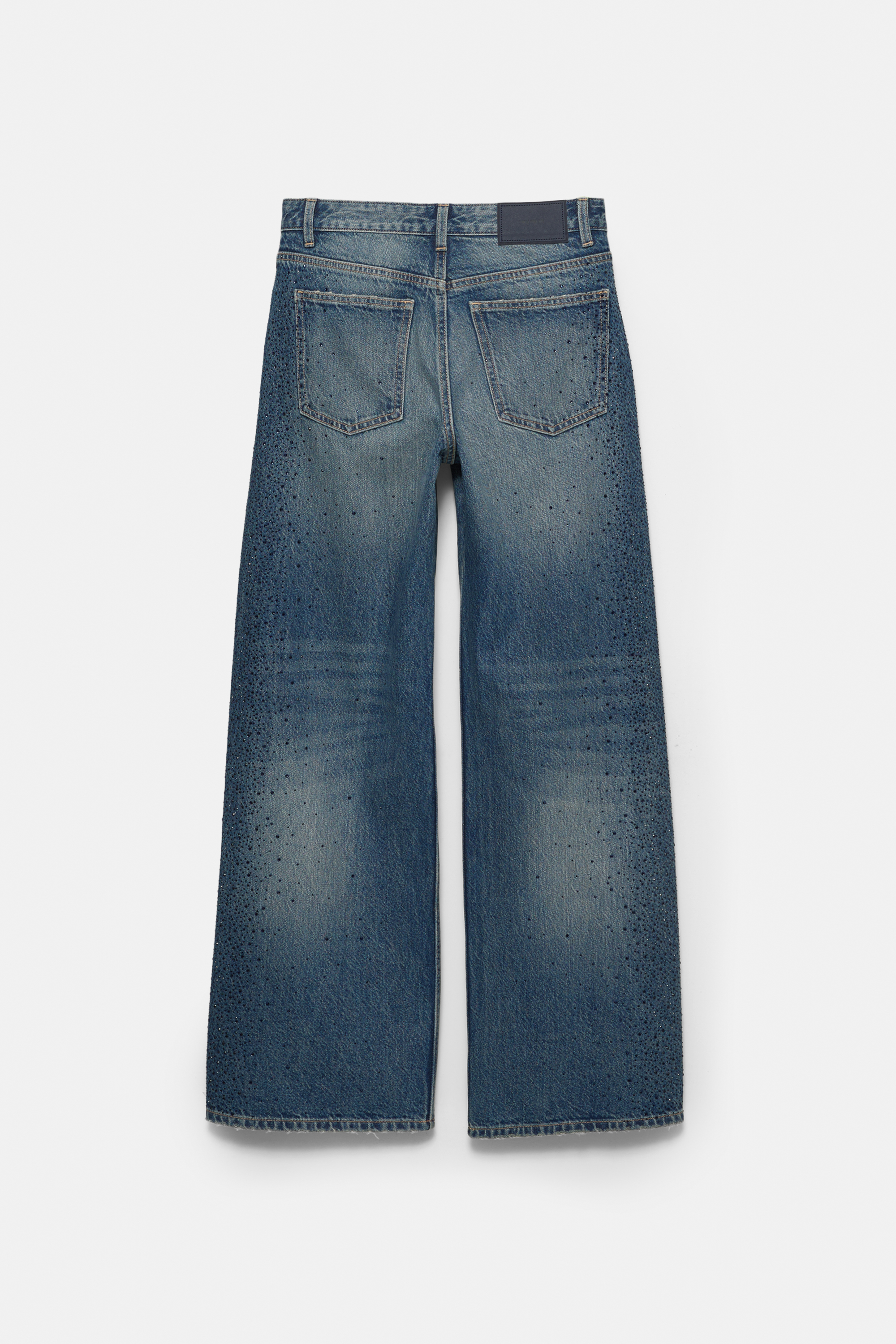 Jeans baggy retos brilho