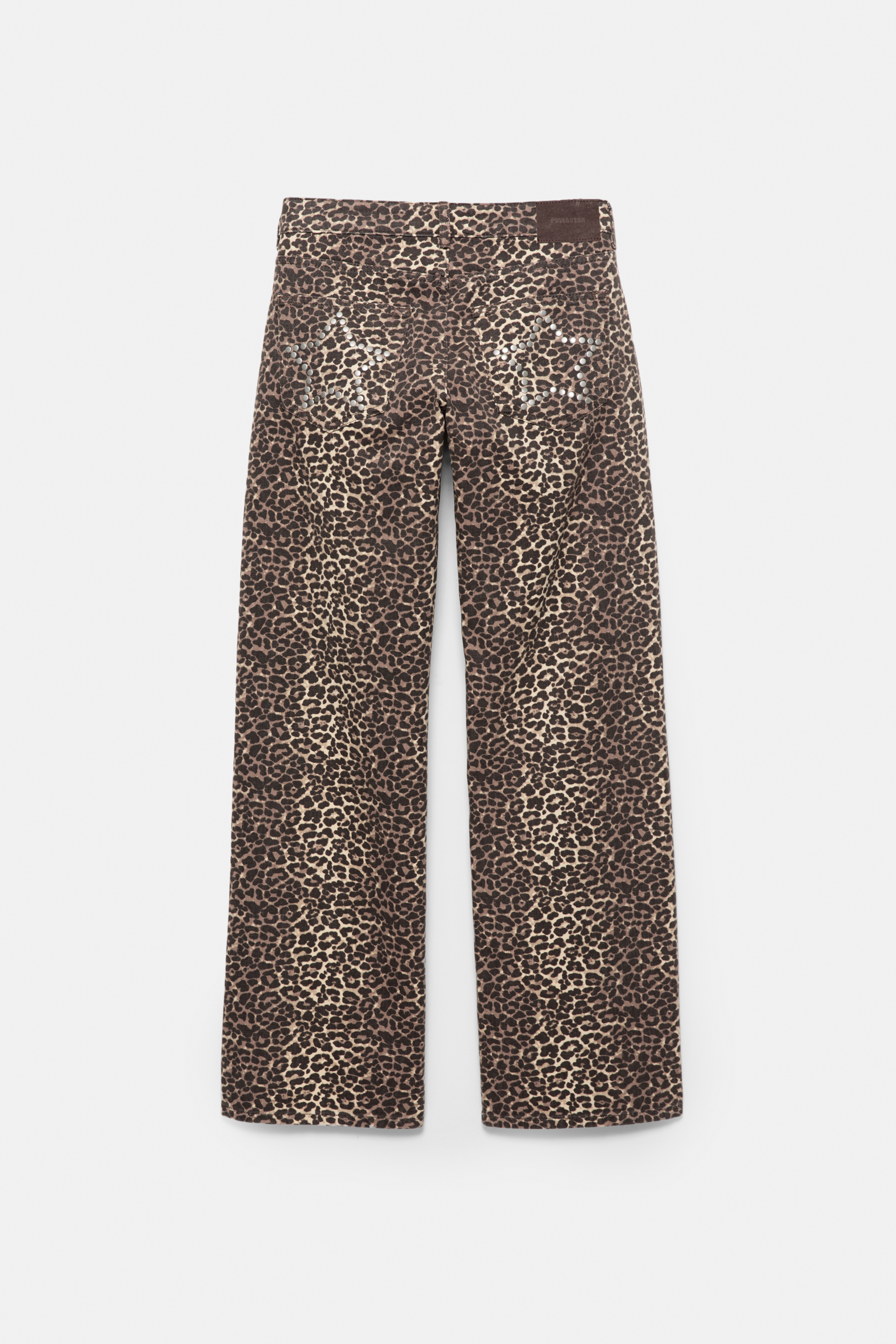 Straight-leg jeans with star studs