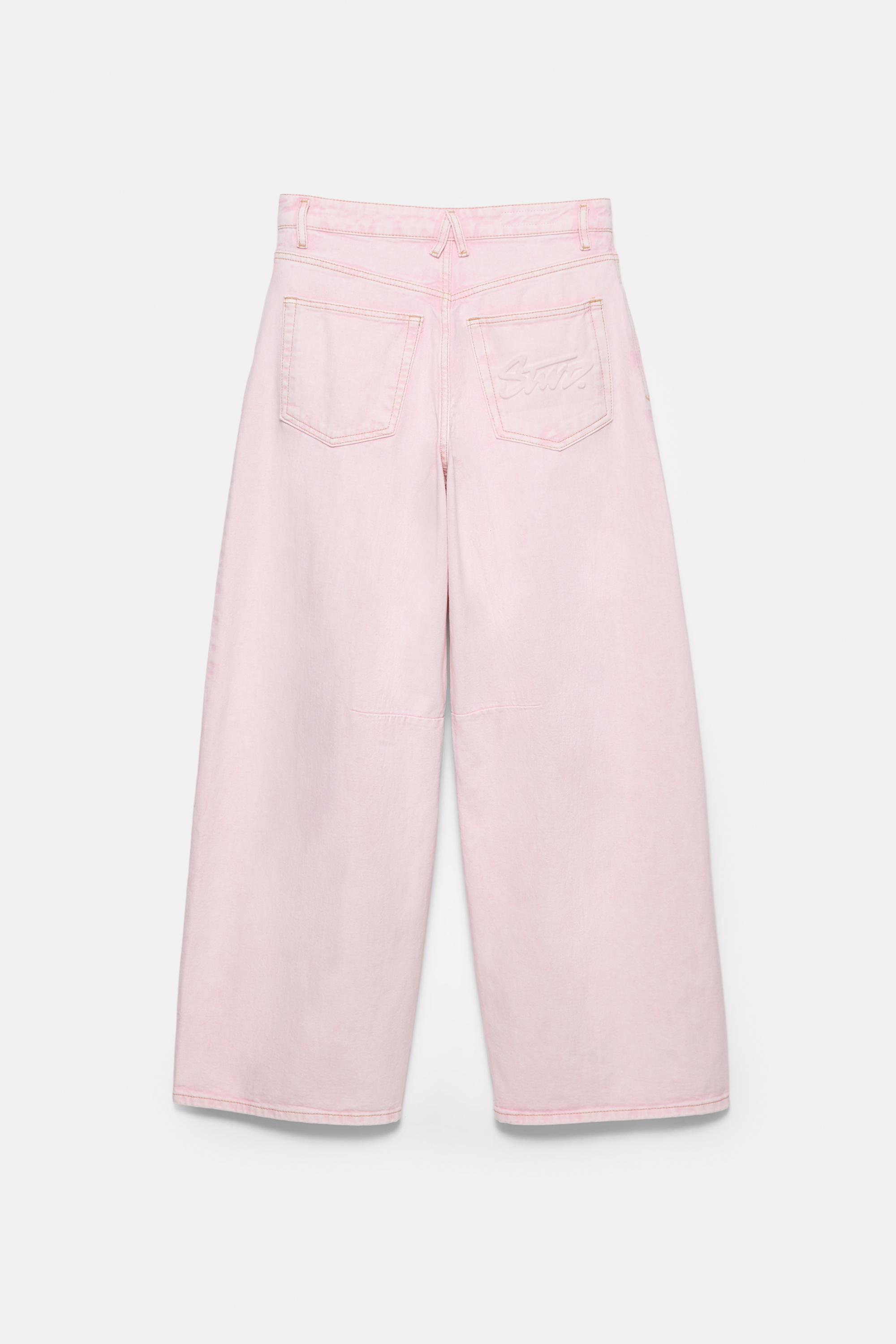 Roze baggy pofmouw jeans