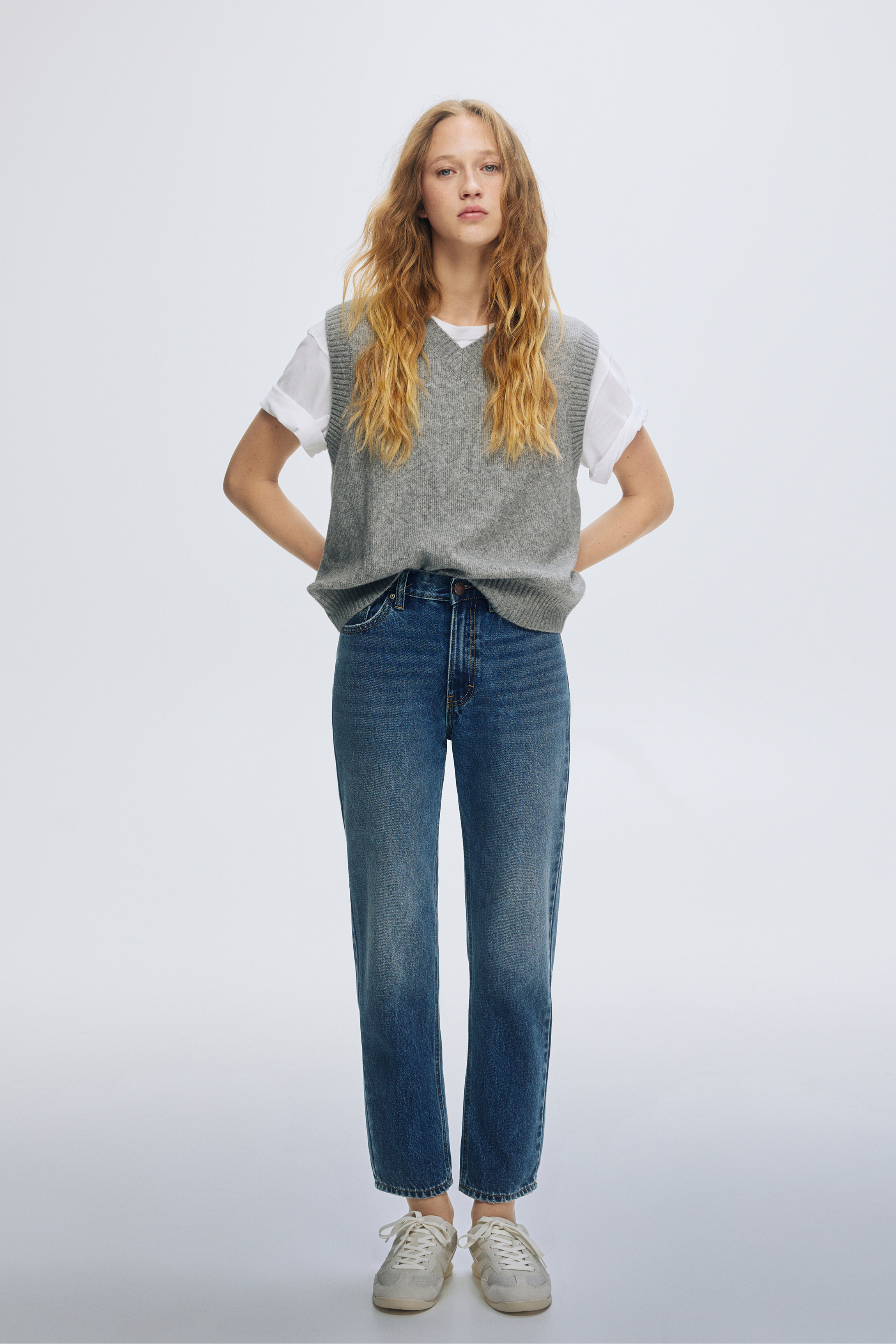 Mom fit jeans met hoge taille