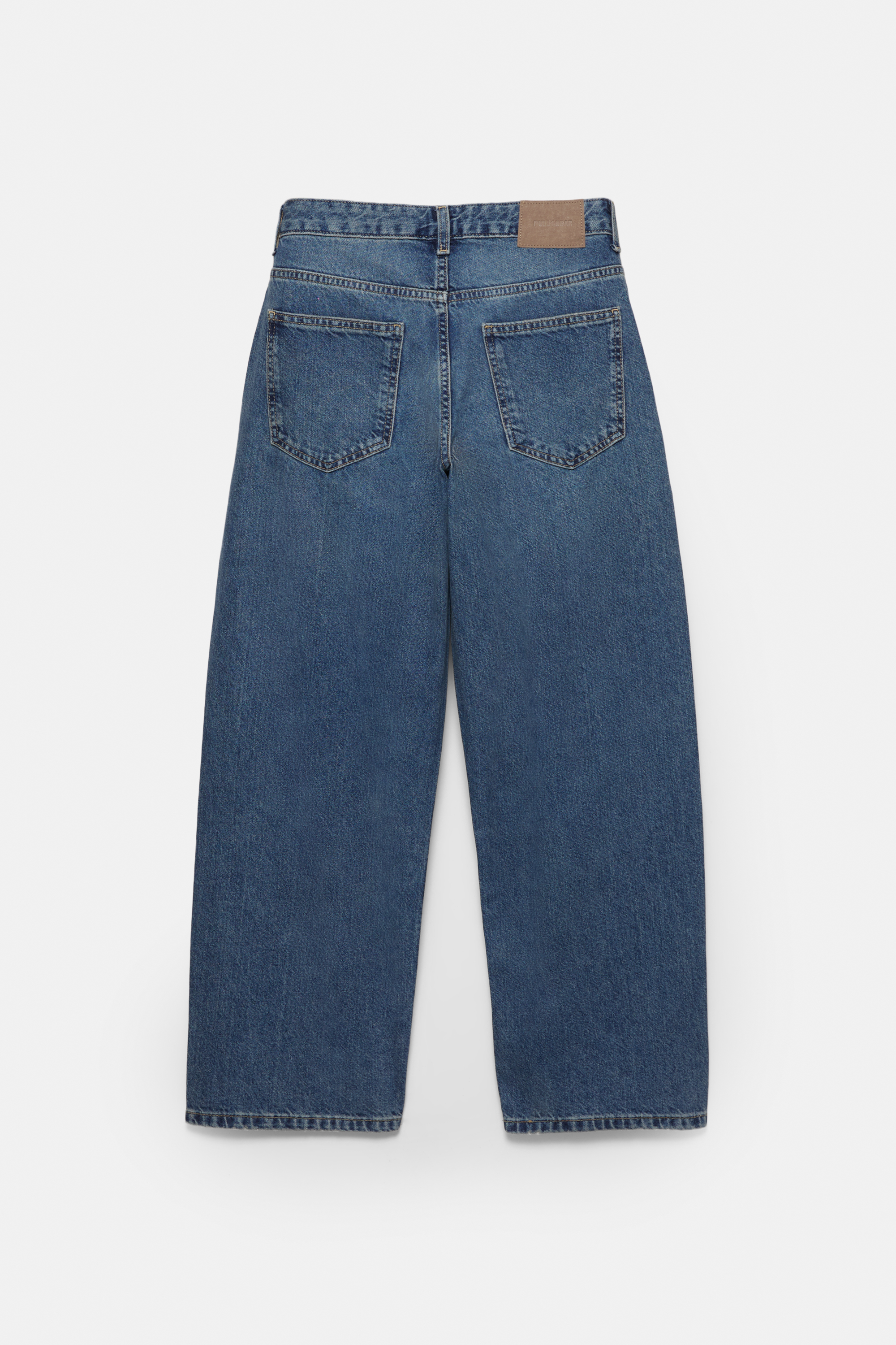 Low-rise barrel jeans