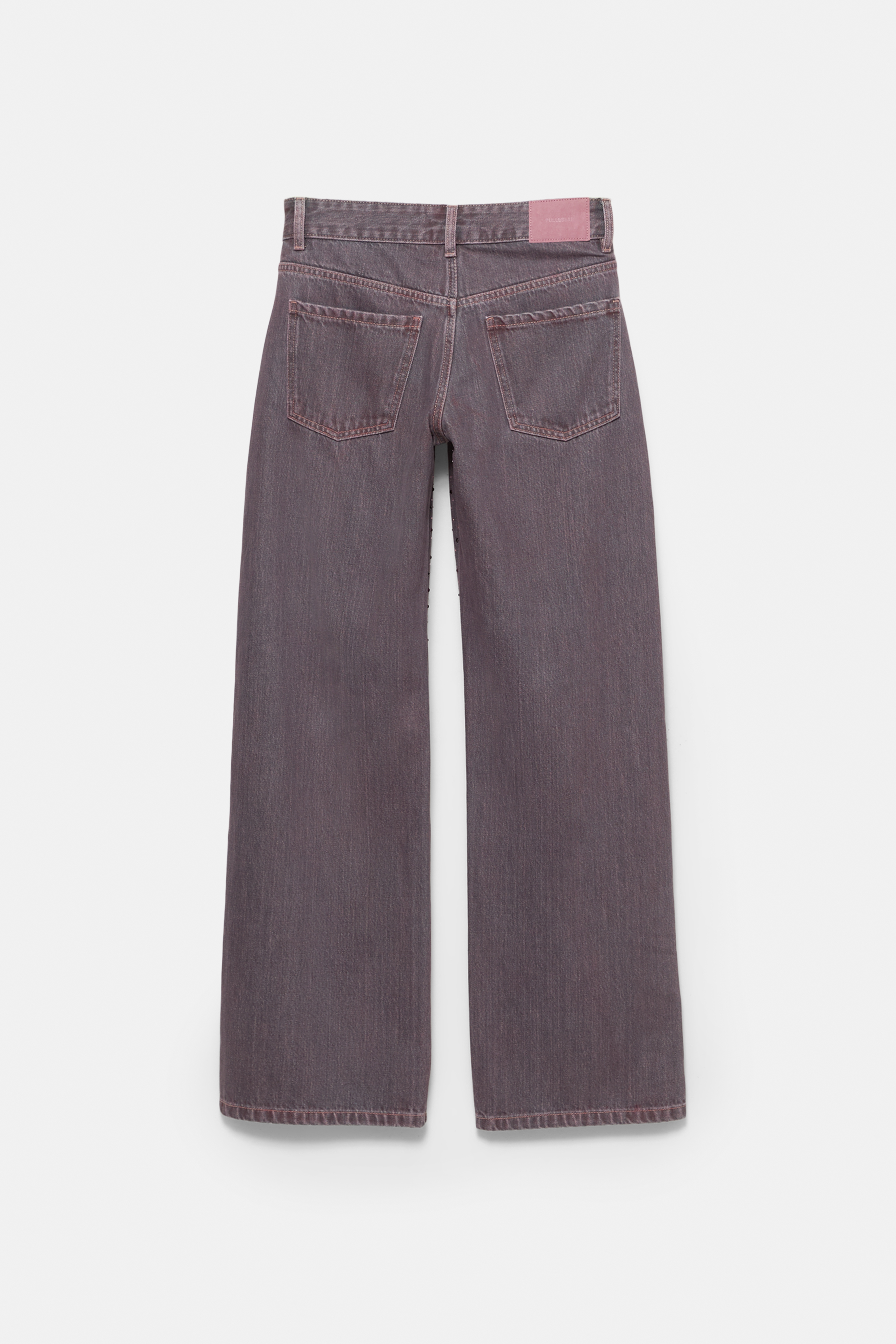 Straight-leg jeans with rhinestone detail