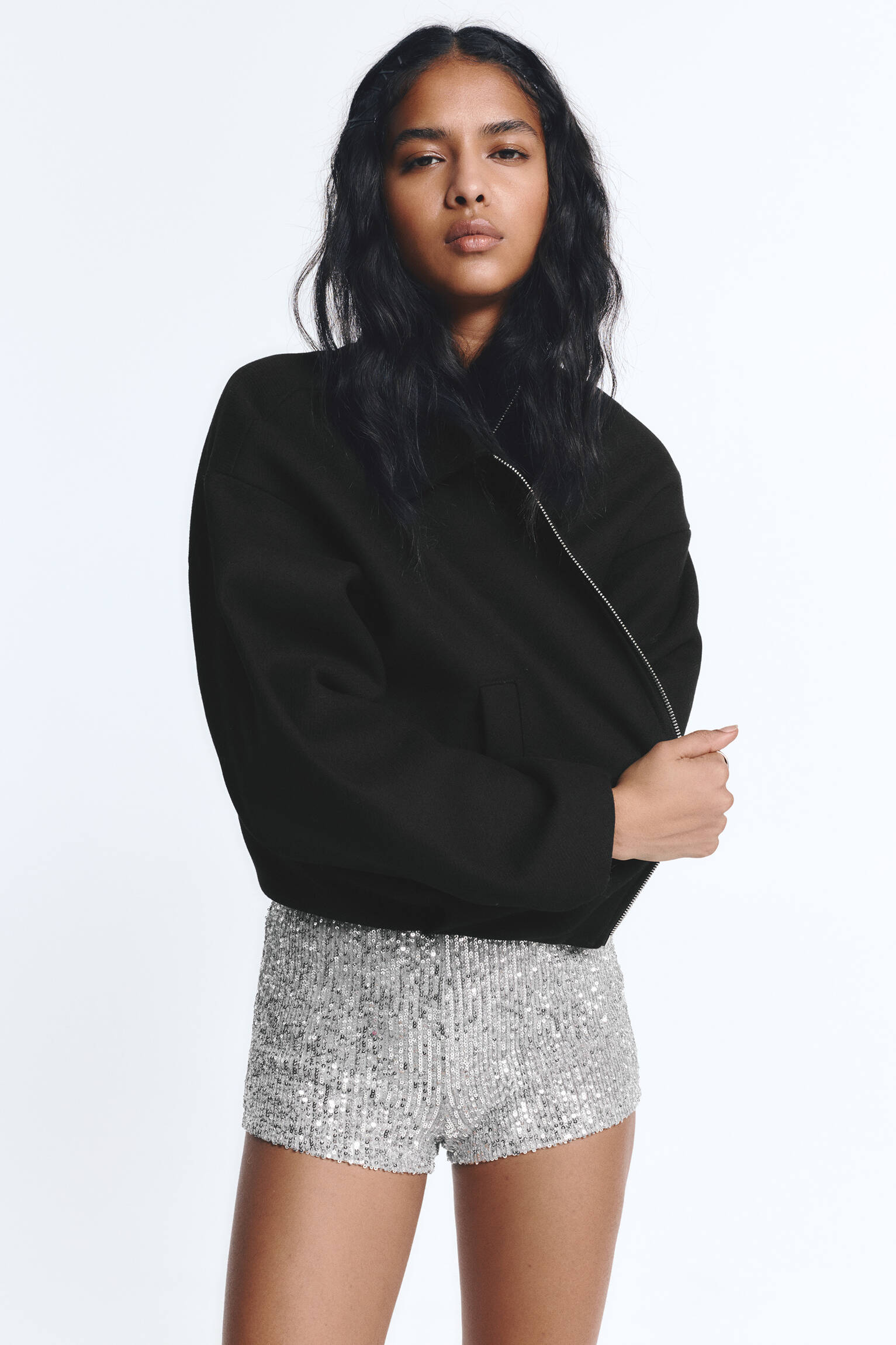 Short à paillettes - pull&bear