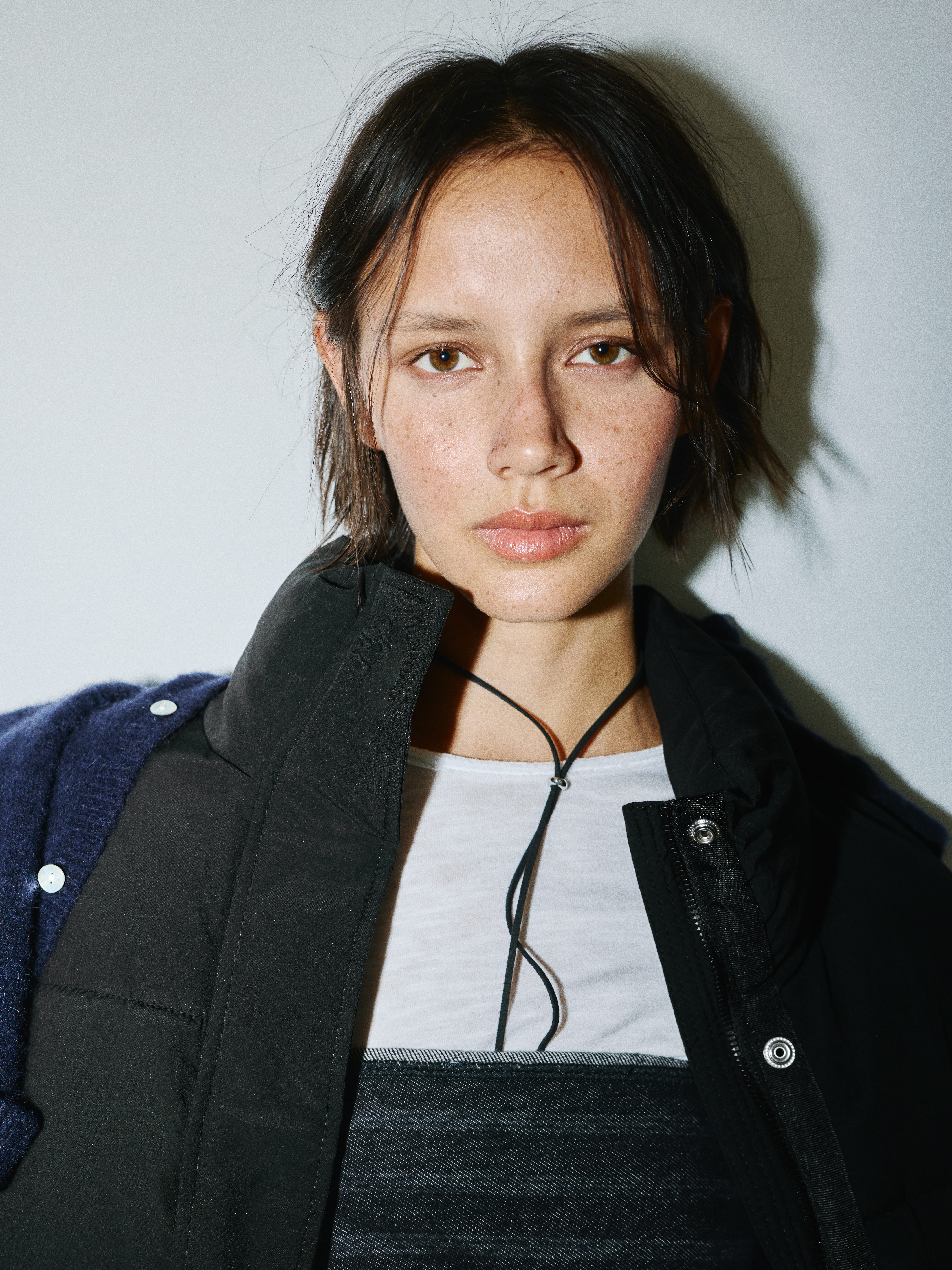 Pikowana kurtka z golfem