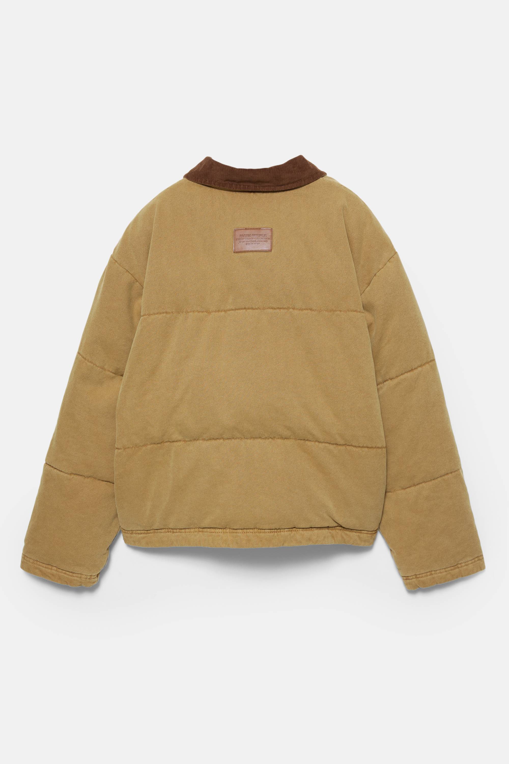 Chaqueta acolchada cuello pana