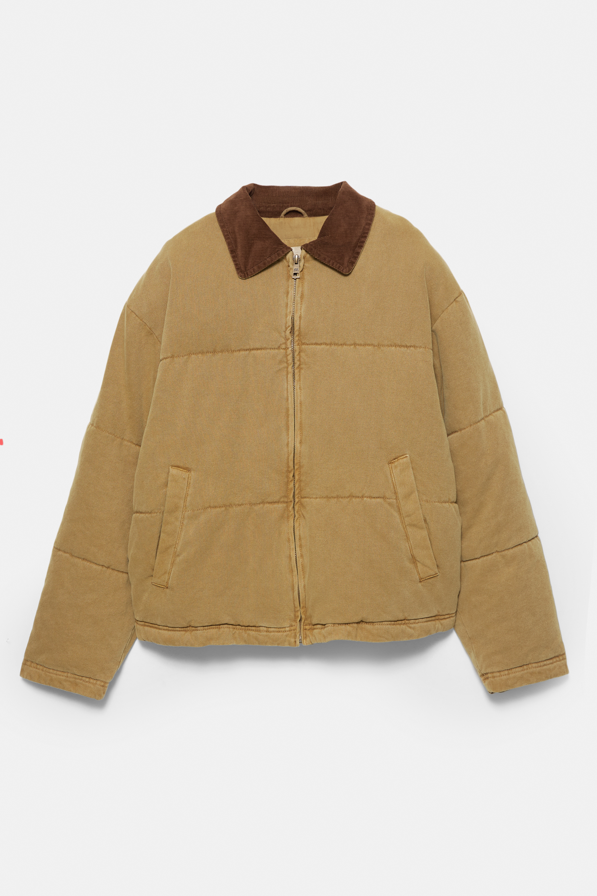 Doudoune col velours côtelé