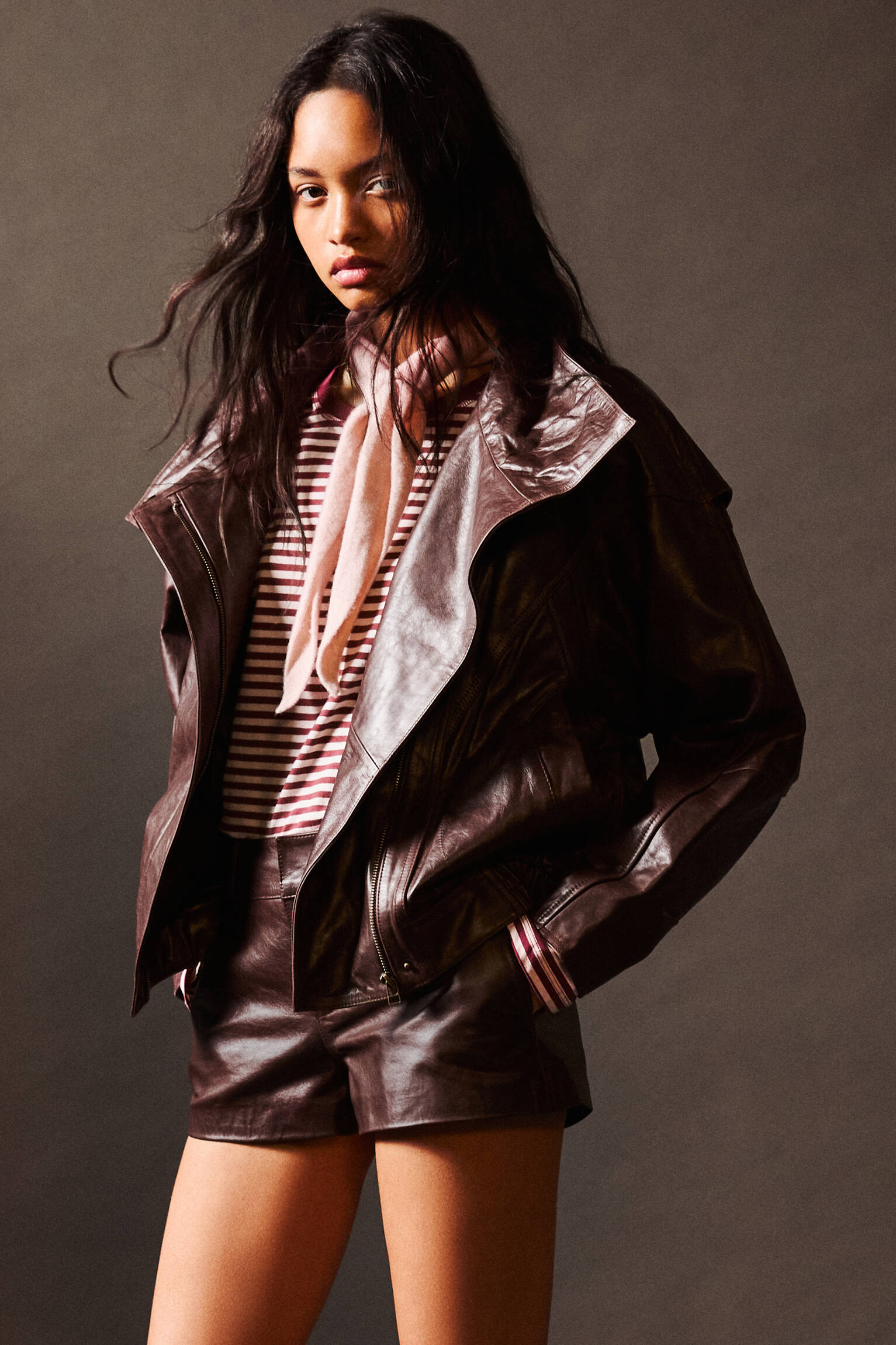 Blouson biker 100 % cuir