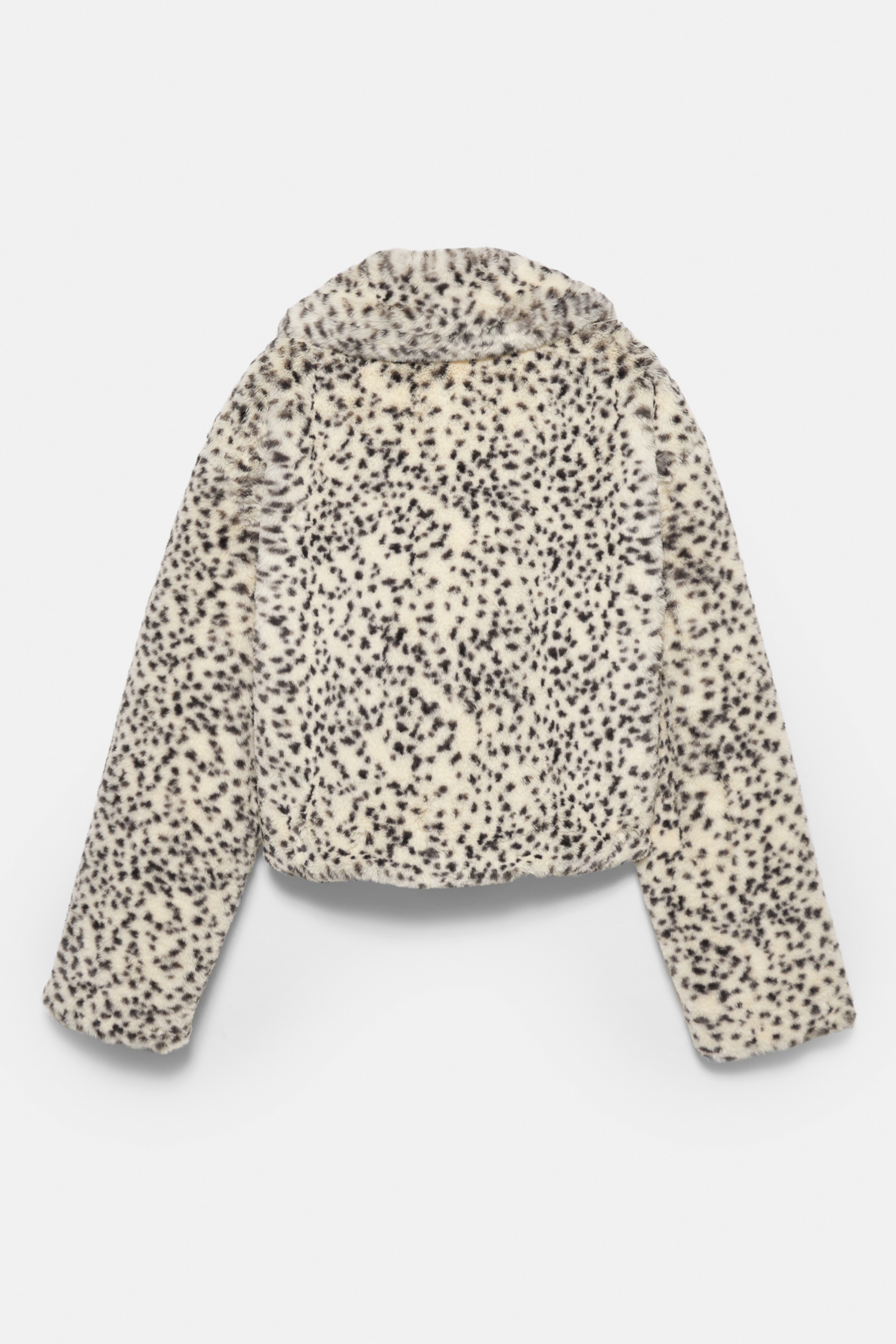 Faux fur animal print jacket