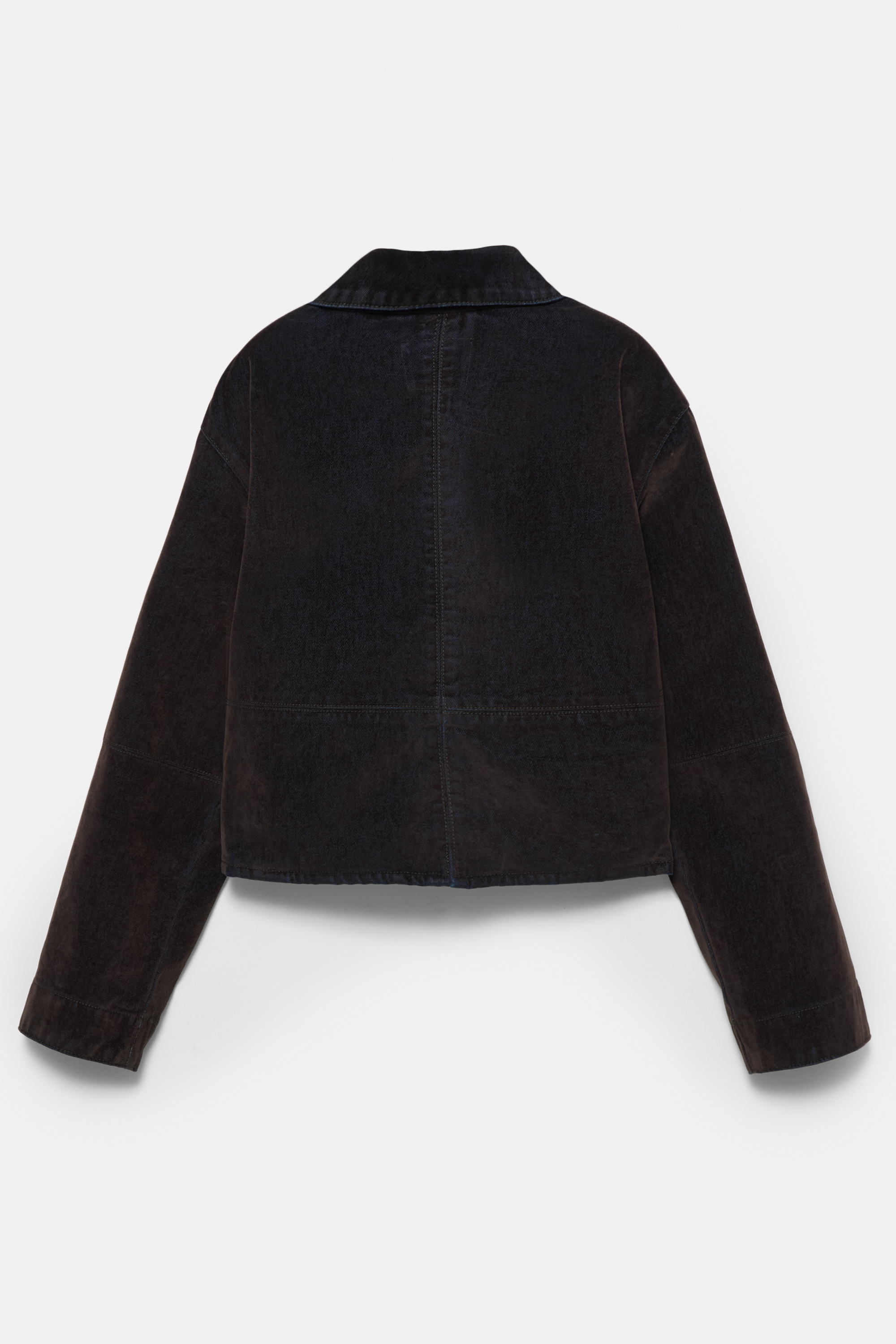 Velvet-effect denim jacket