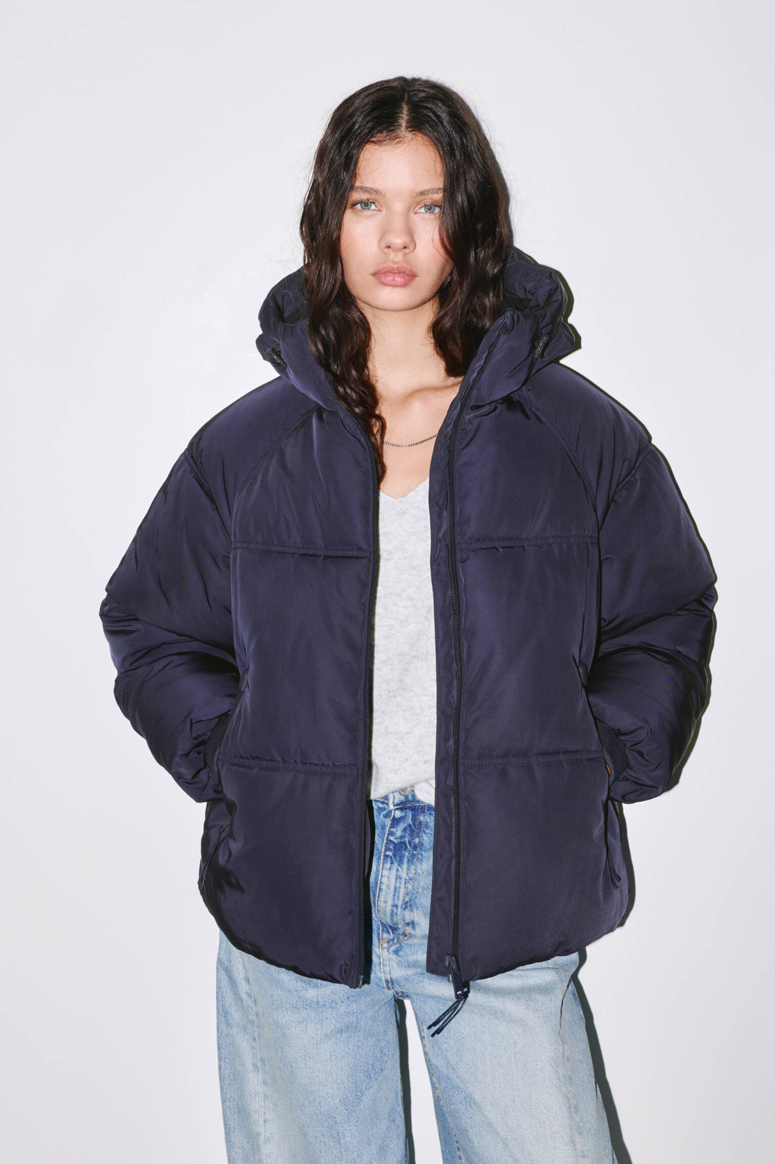 Steppjacke mit Kapuze