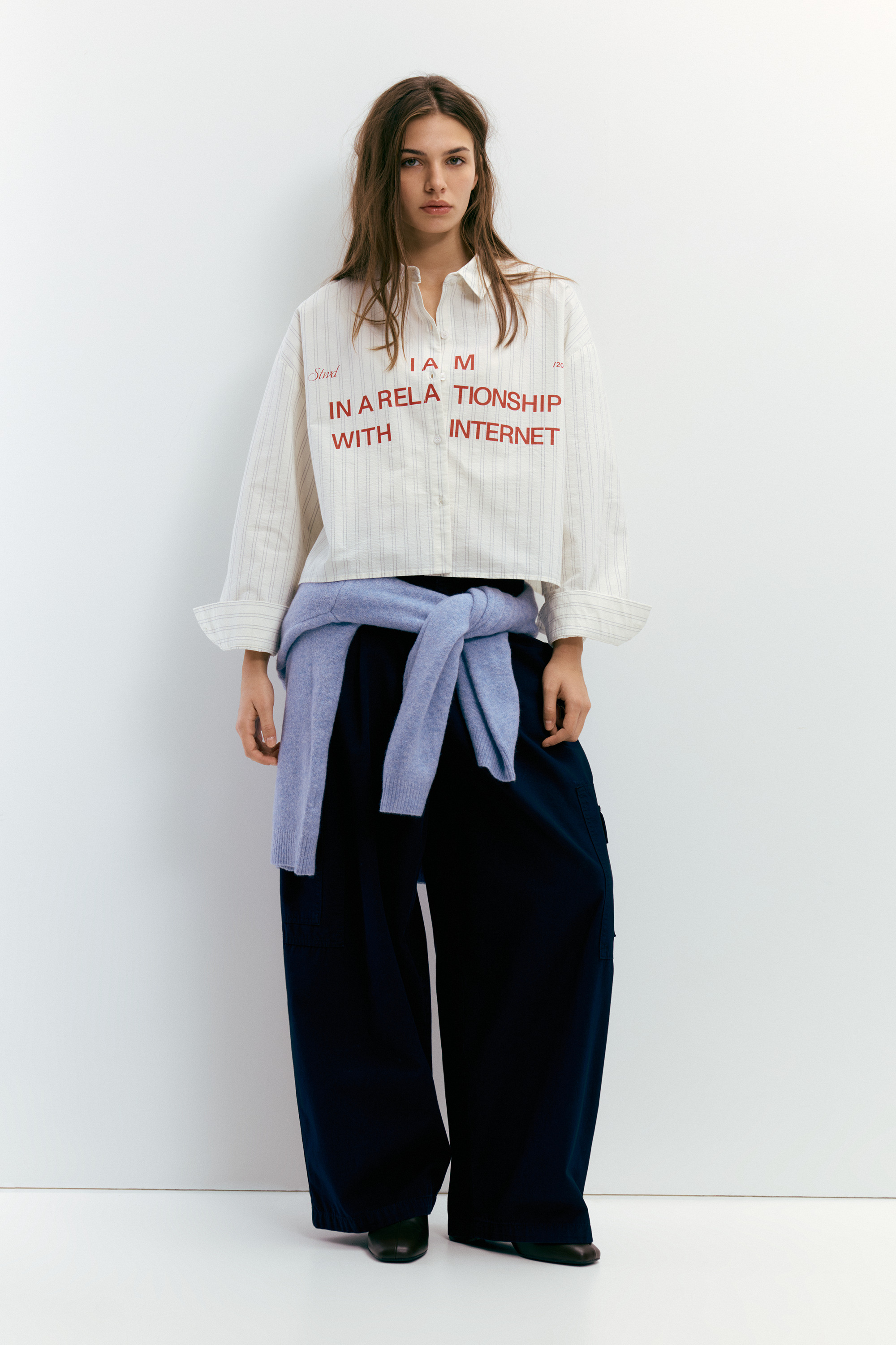 Koszula boxy z grafiką STWD