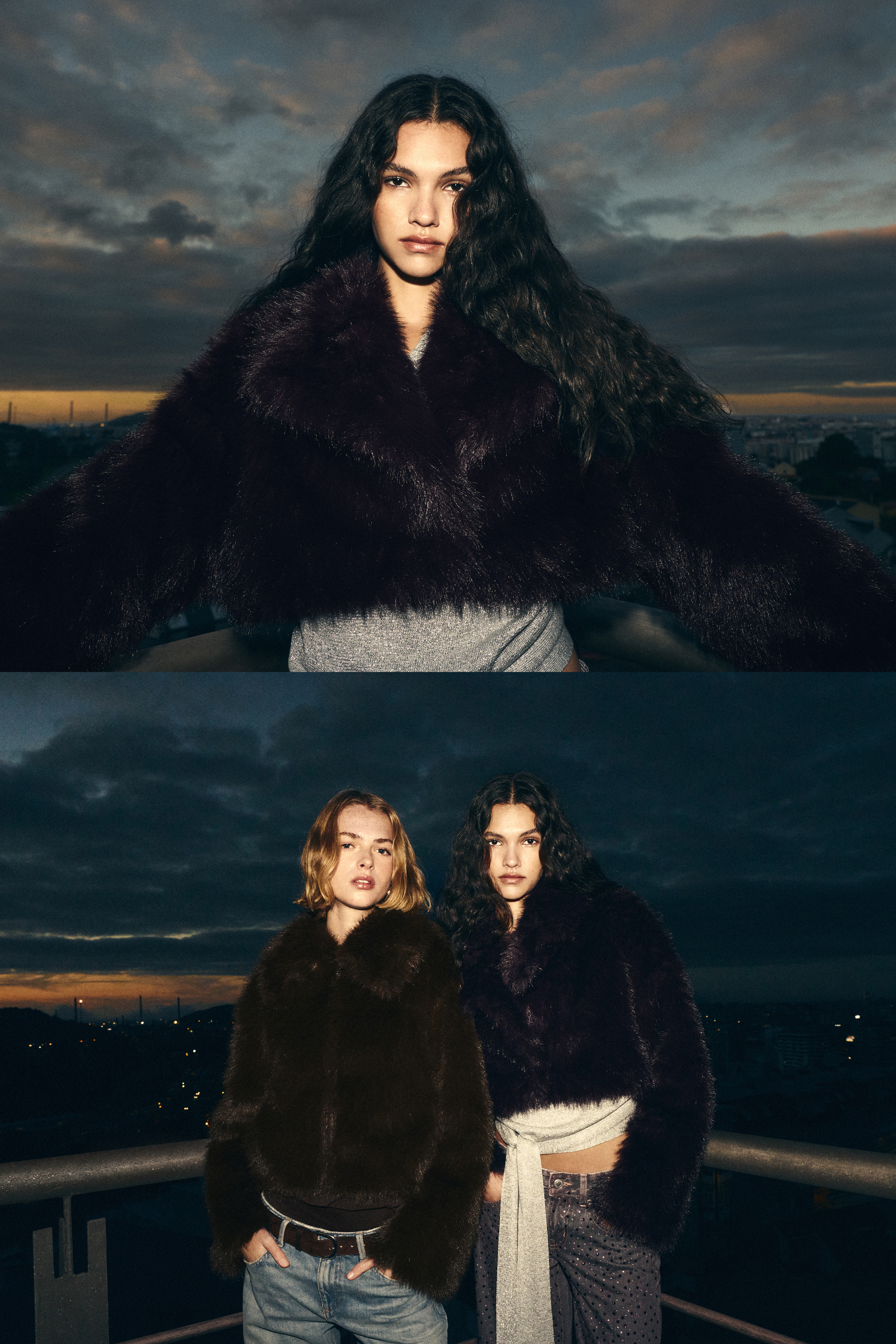 Chaqueta efecto pelo