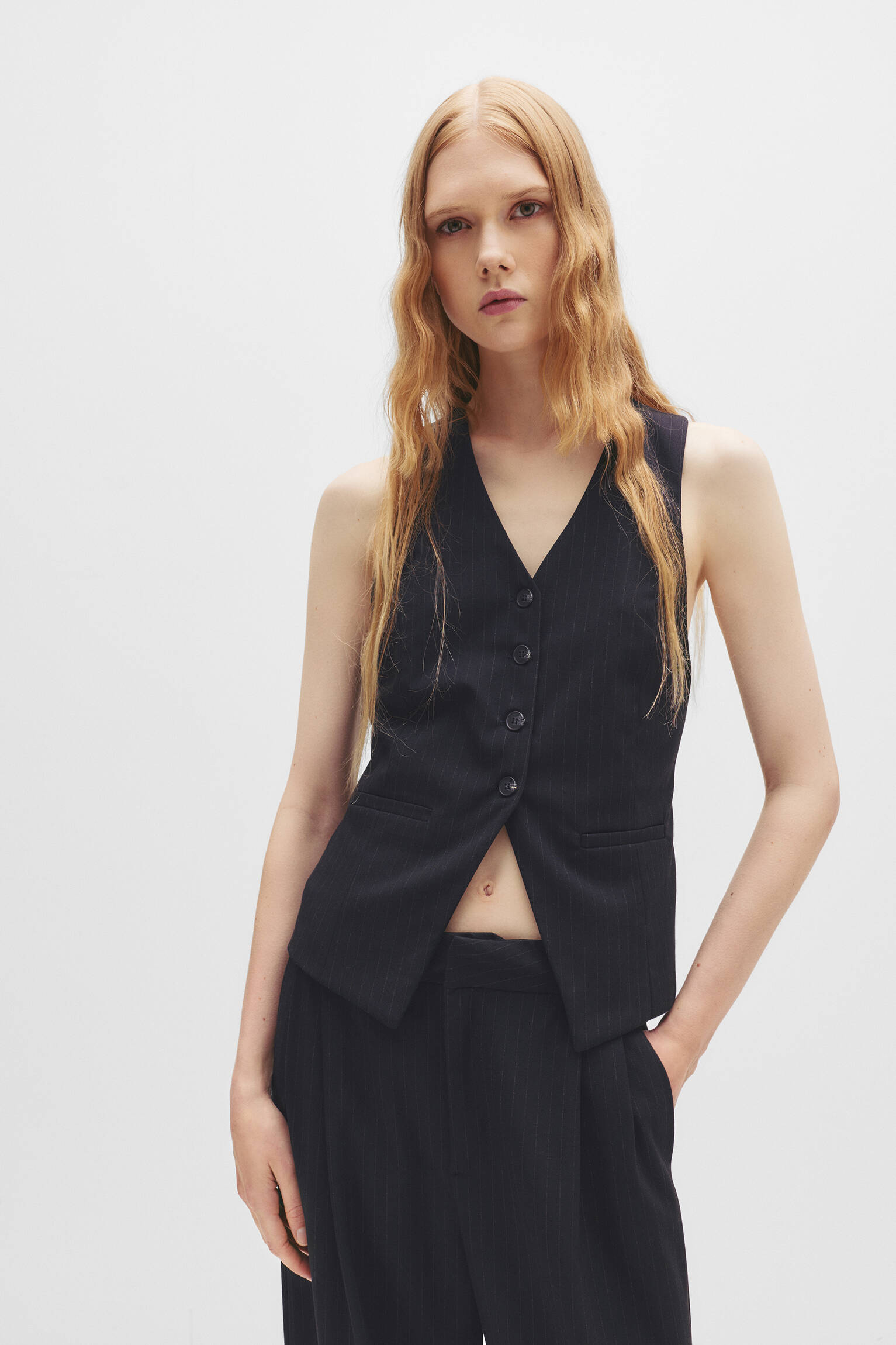 Gilet tailored fit schiena scoperta