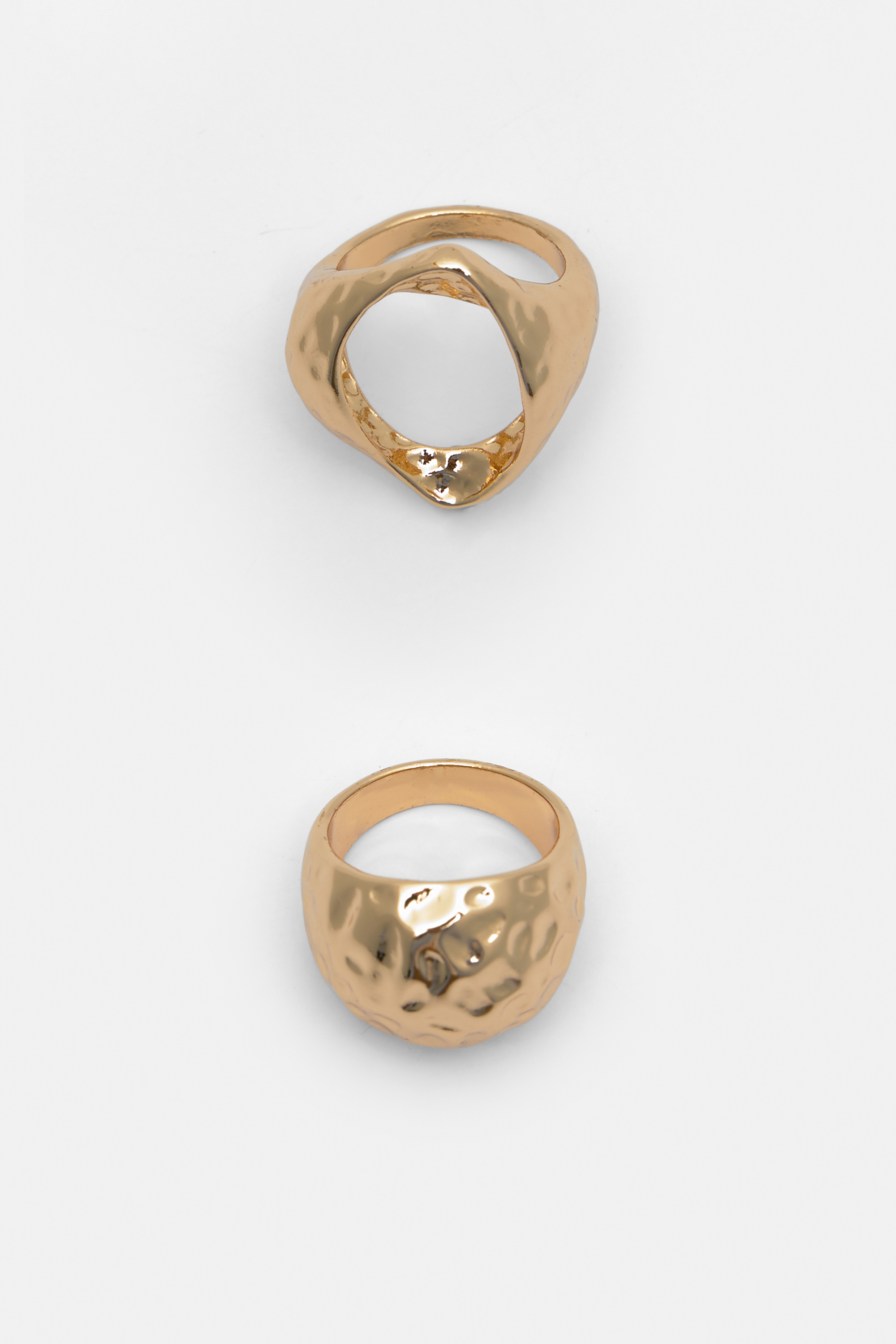 Pack of 2 textured rings