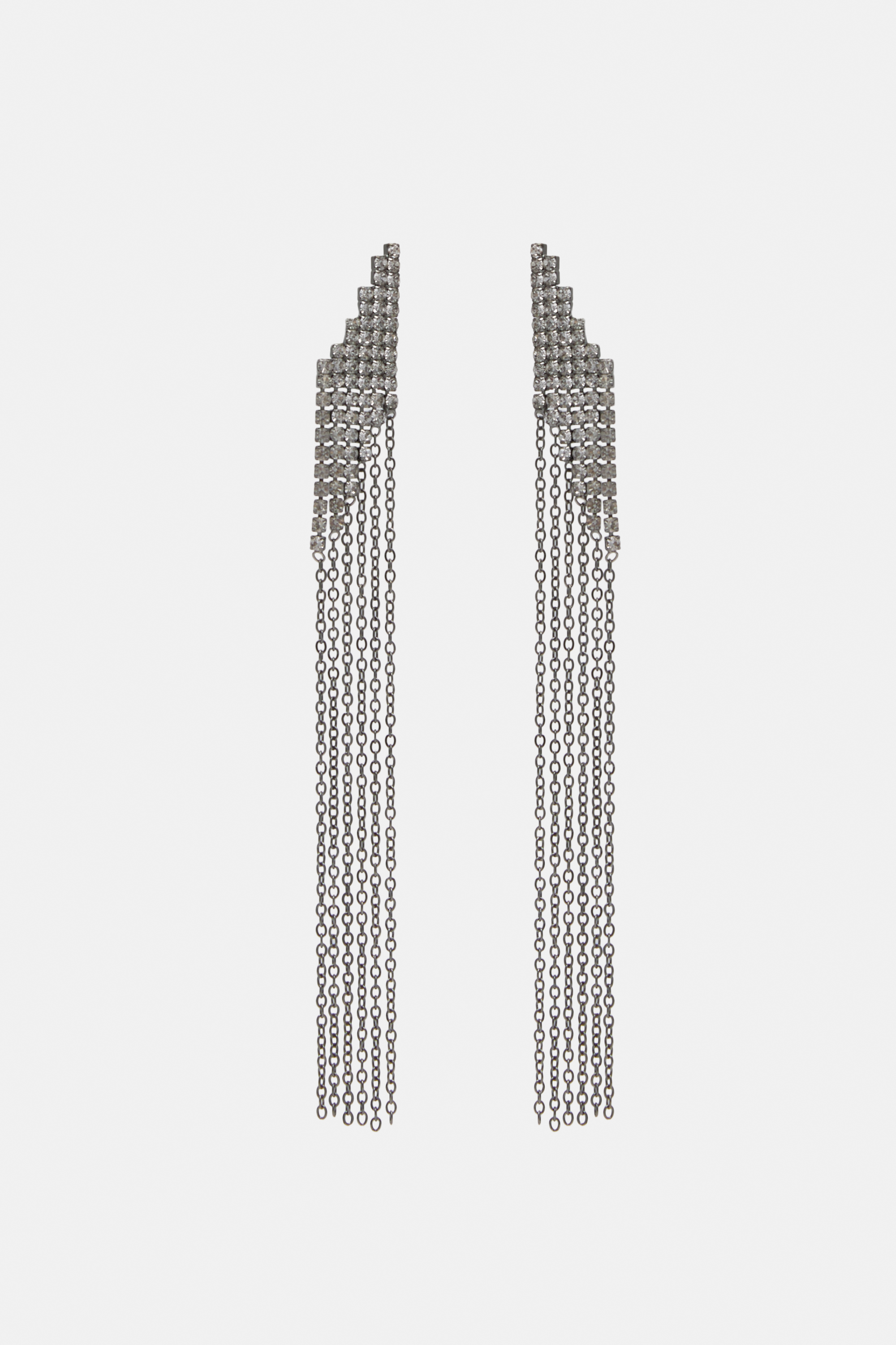 Long rhinestone earrings