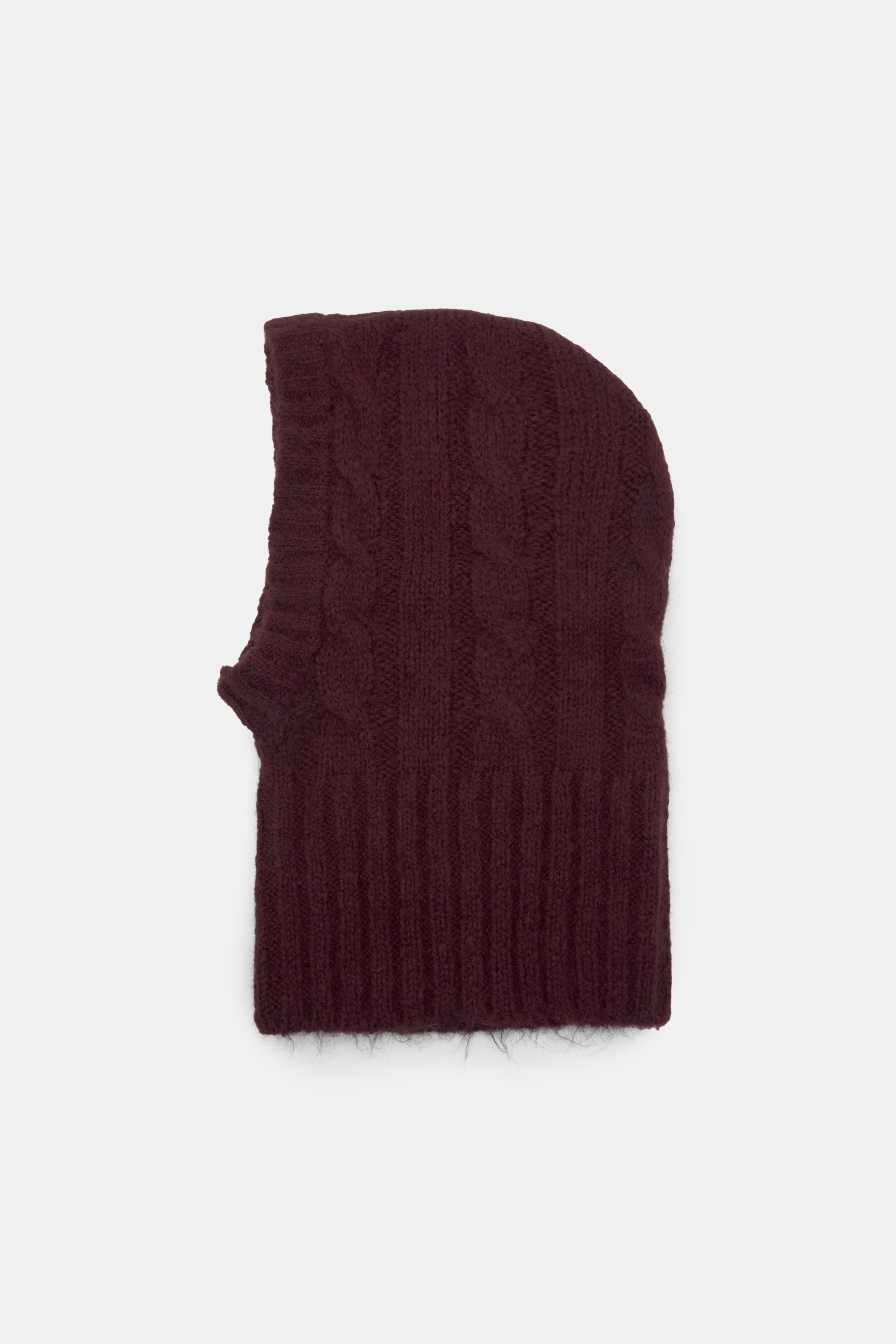 Cable-knit balaclava
